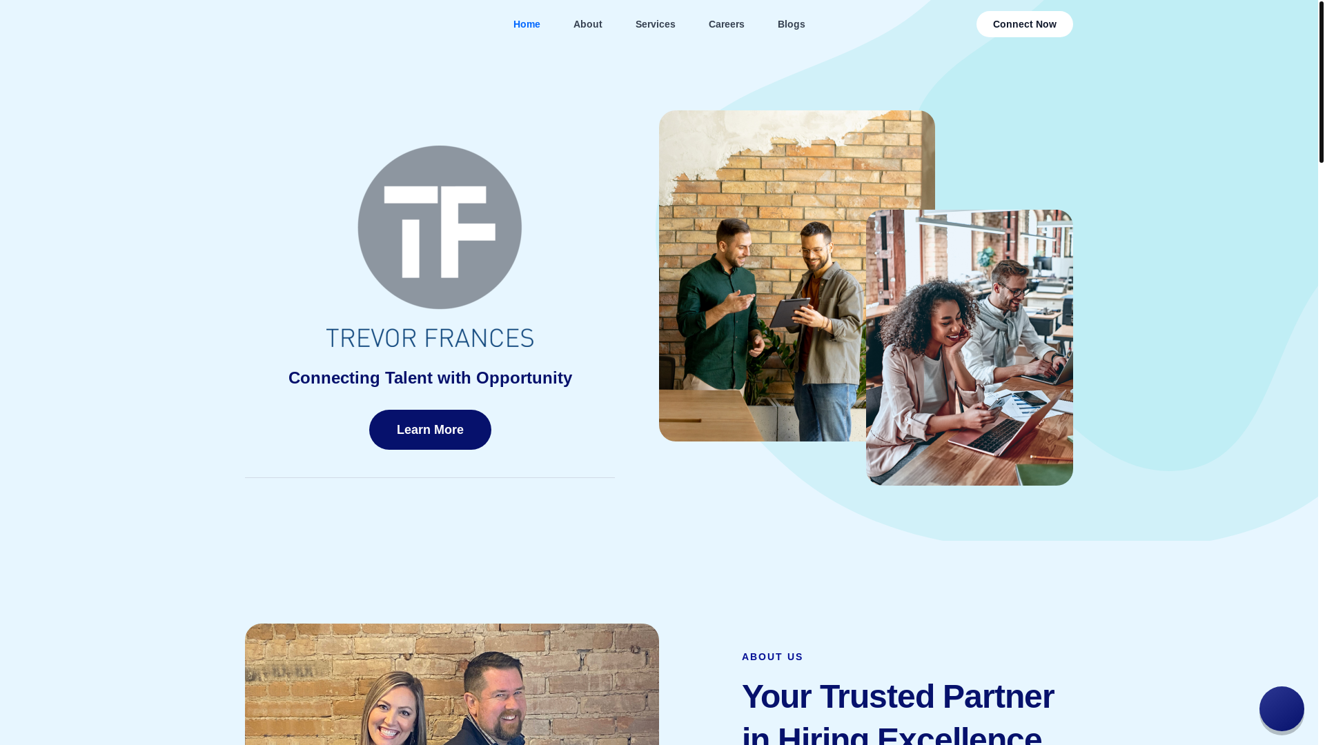 website screenshot of https://gettrevorfrancesrecruitmentio.com/