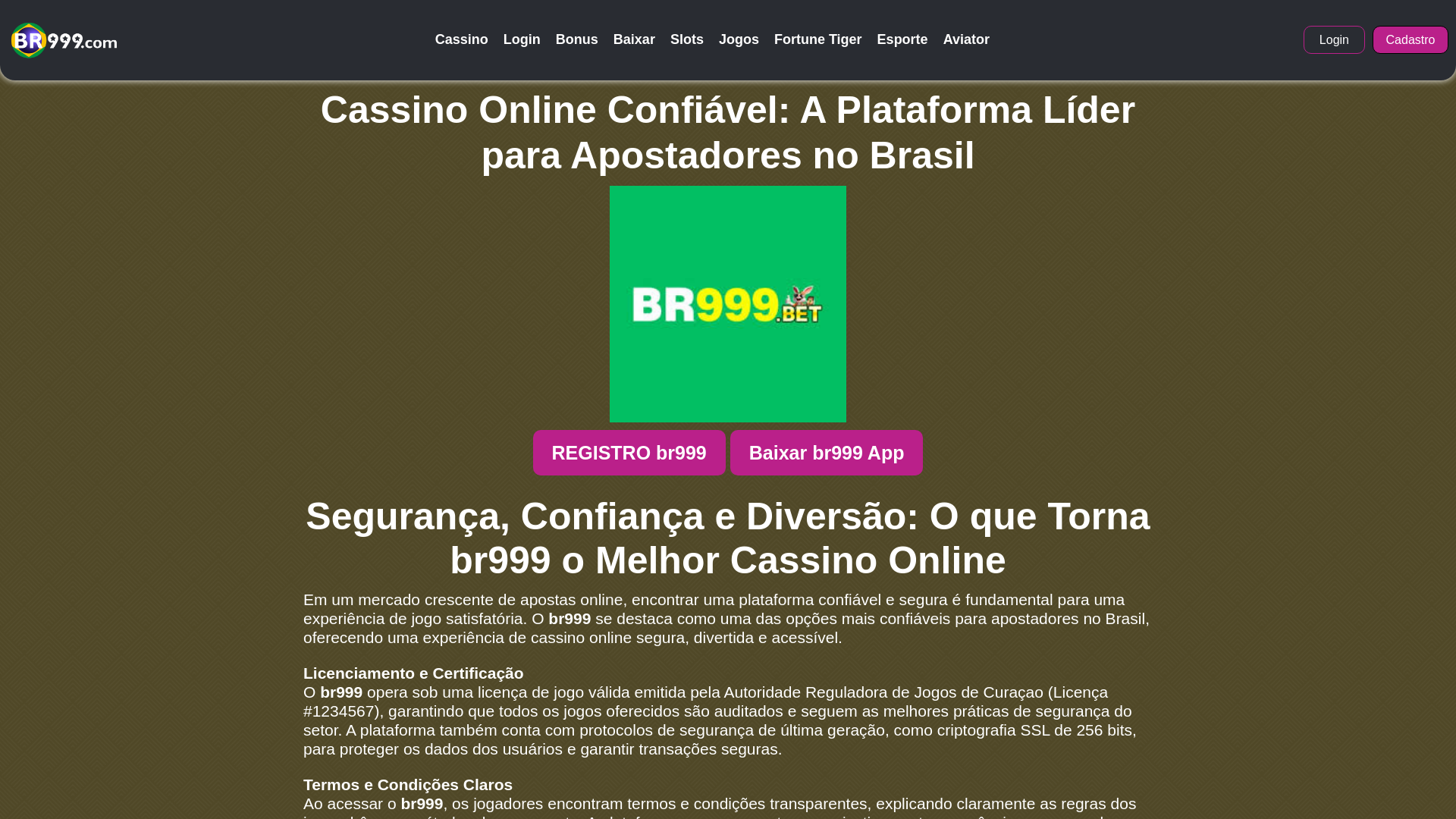 website screenshot of https://br999game.org/