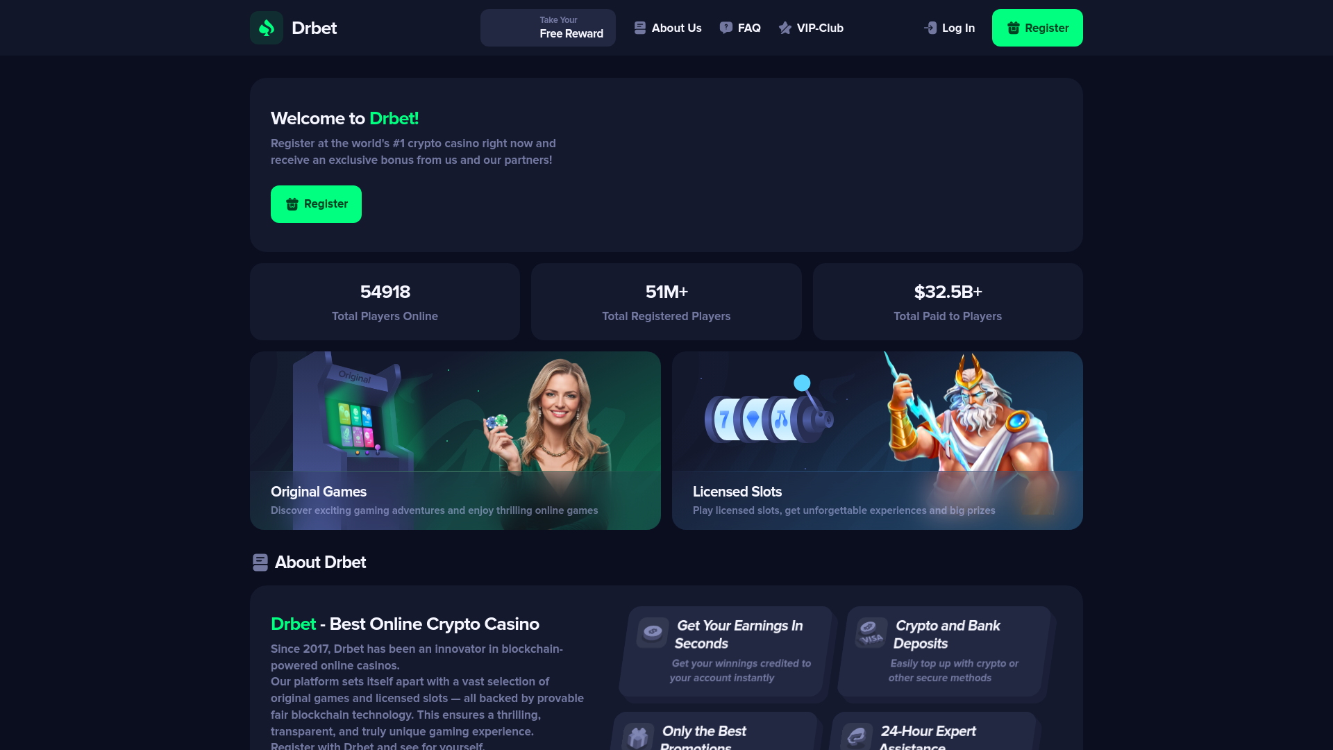 website screenshot of http://drbet.win/