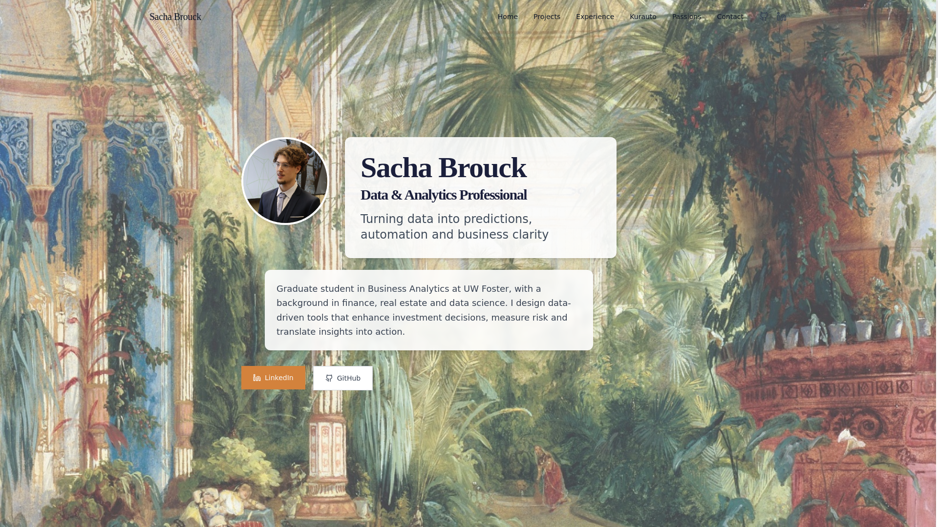 website screenshot of https://sacha-brouck-portfolio.pages.dev/