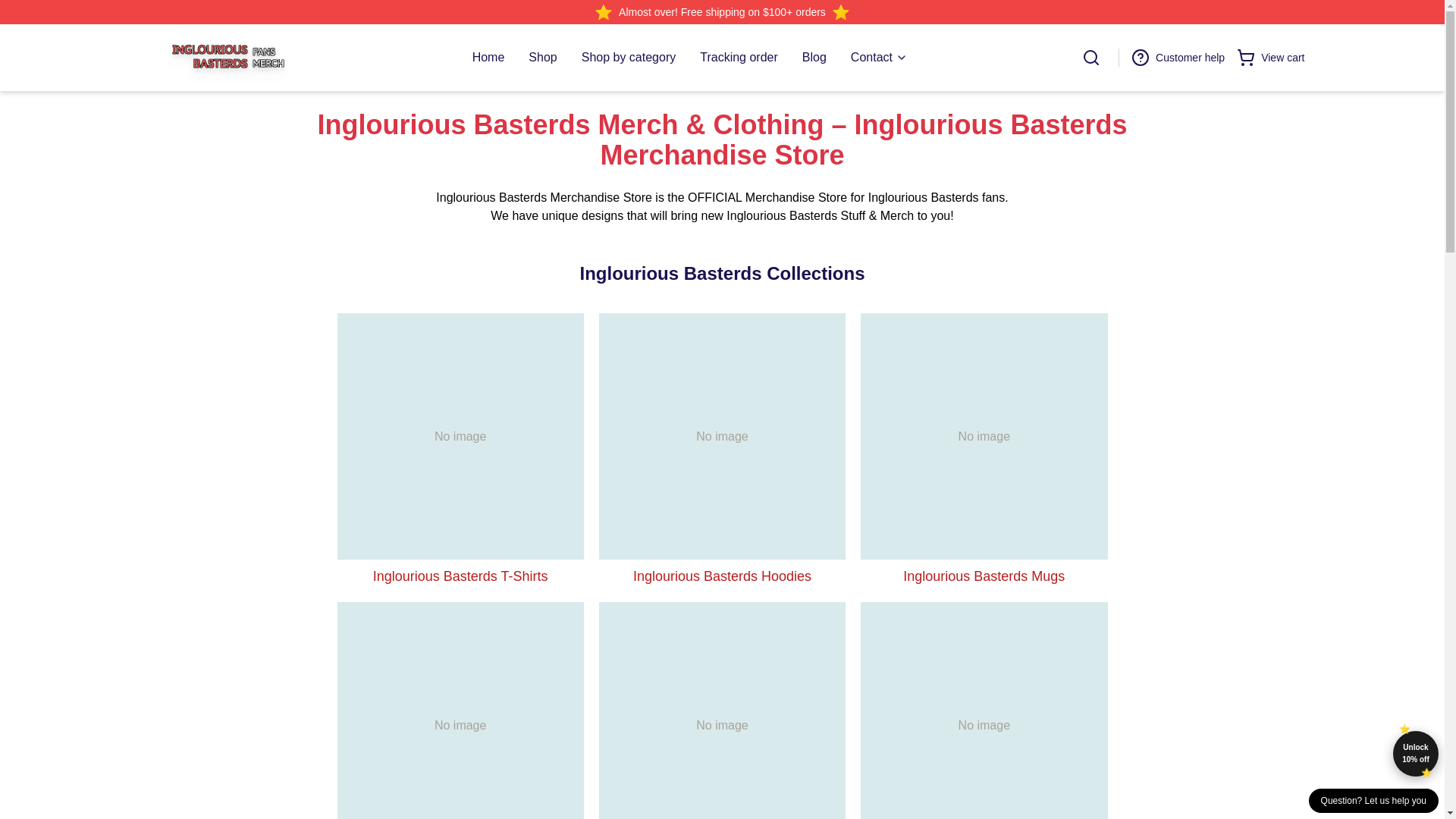 website screenshot of https://inglouriousbasterds.shop/