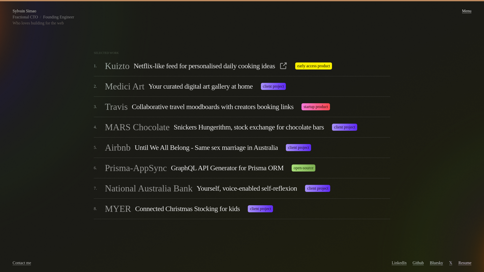website screenshot of https://sylvainsimao.pages.dev/