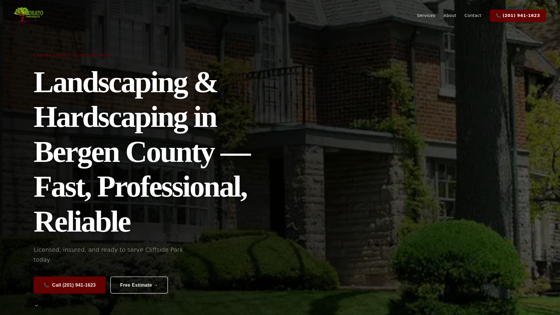 website screenshot of https://onorato-landscaping-llc.pages.dev/