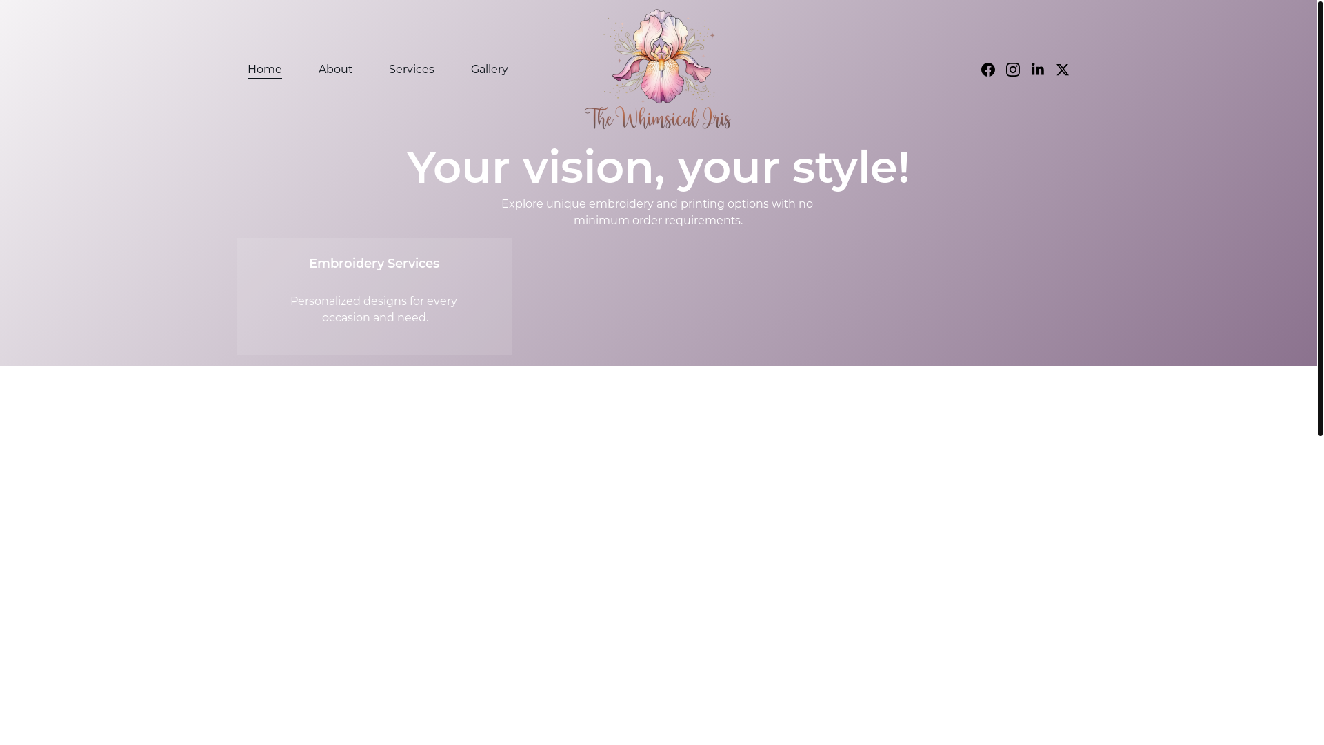 website screenshot of https://whimsicaliris.com/