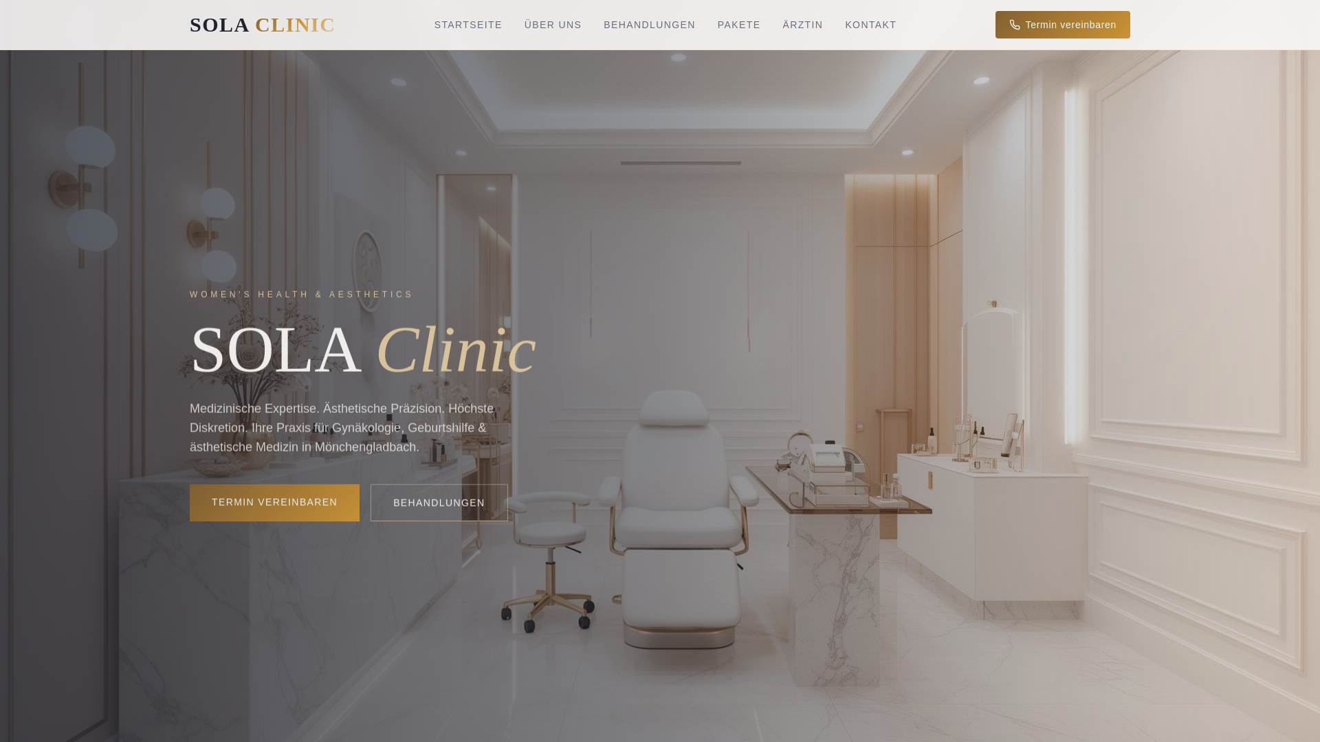 website screenshot of https://sola-clinic.de/
