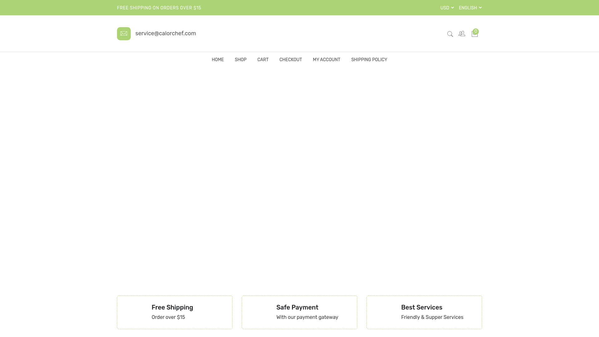 website screenshot of https://calorchef.com/