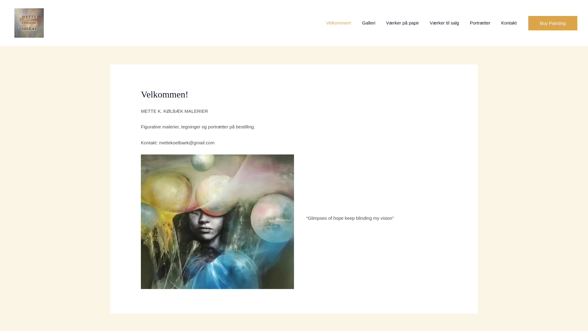 website screenshot of https://mettekkoelbaek.dk/