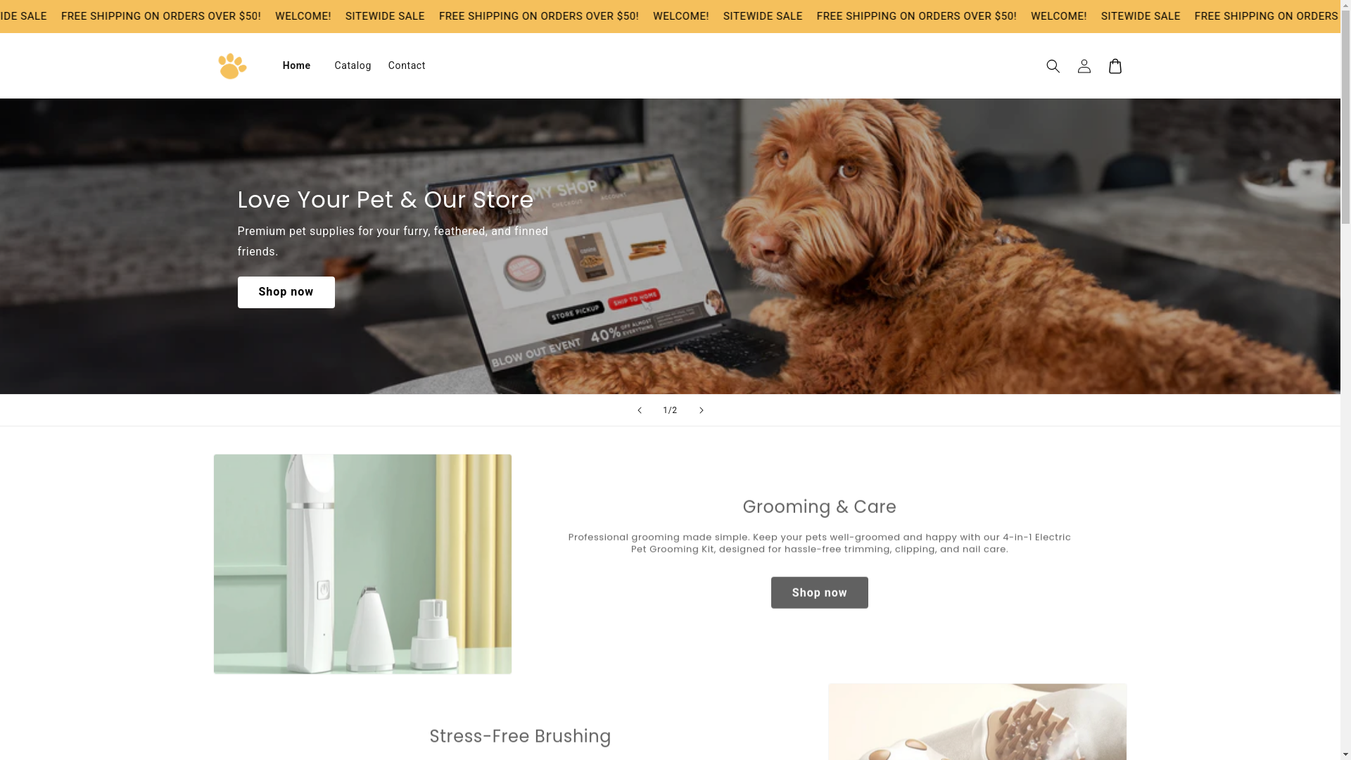 website screenshot of https://pawhaus.org/