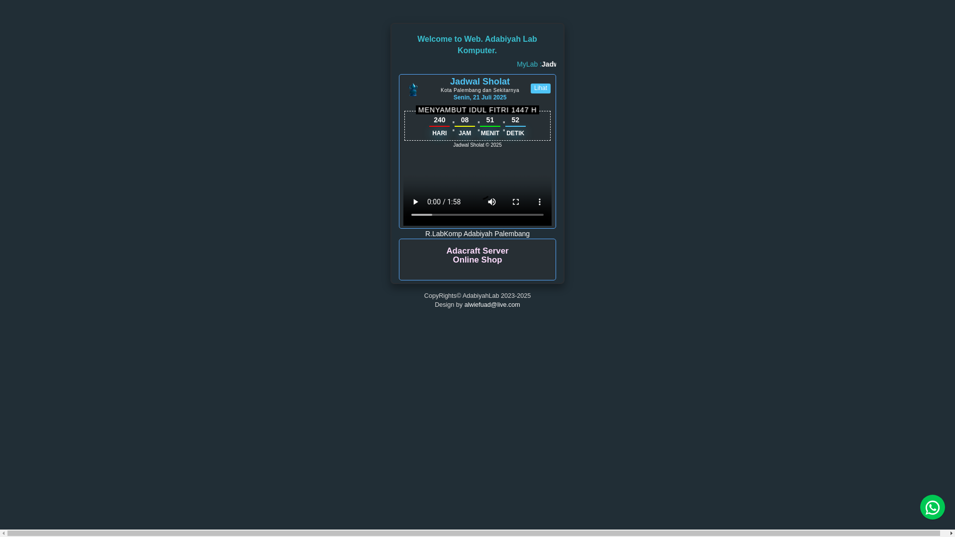 website screenshot of https://adabiyah.pages.dev/