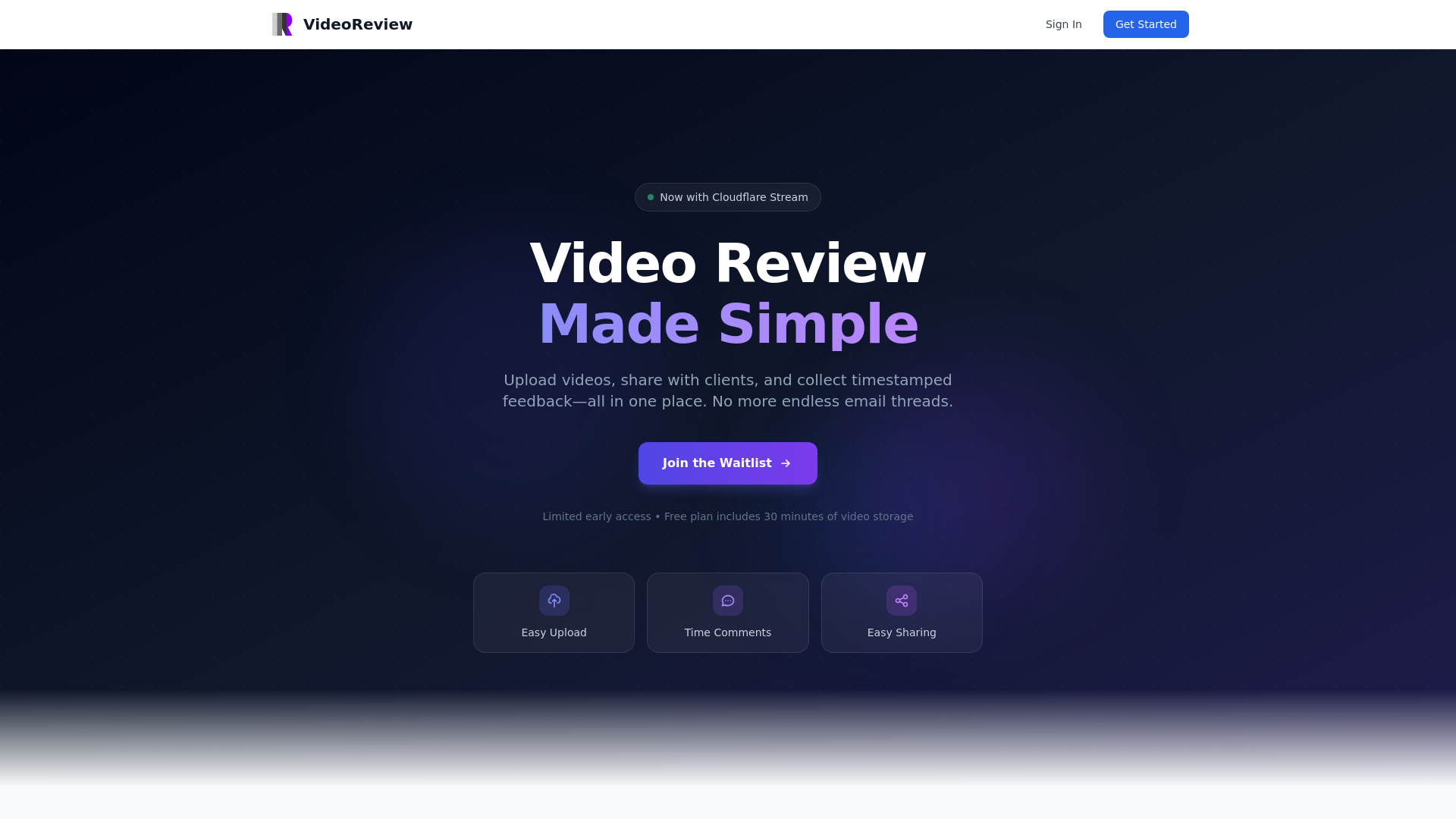 website screenshot of https://cttp-video-feedback-tool.pages.dev/