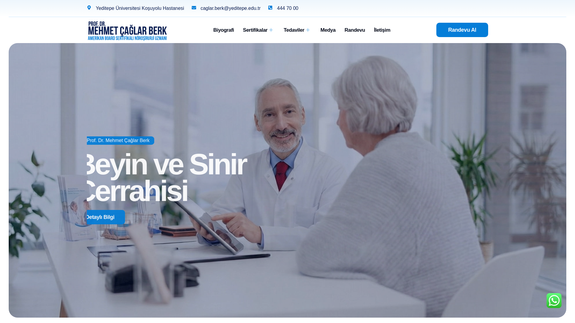 website screenshot of https://drmehmetcaglarberk.com.tr