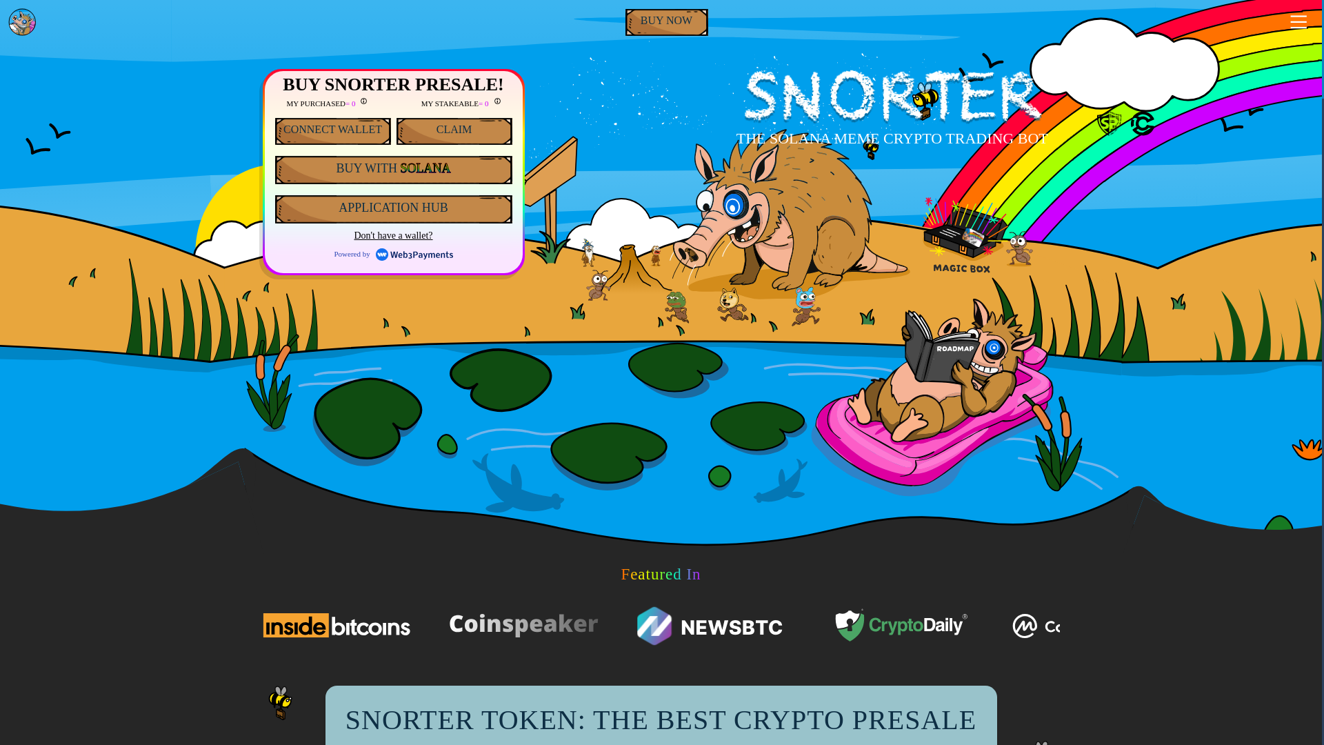 website screenshot of https://snortertoken-app.pages.dev/