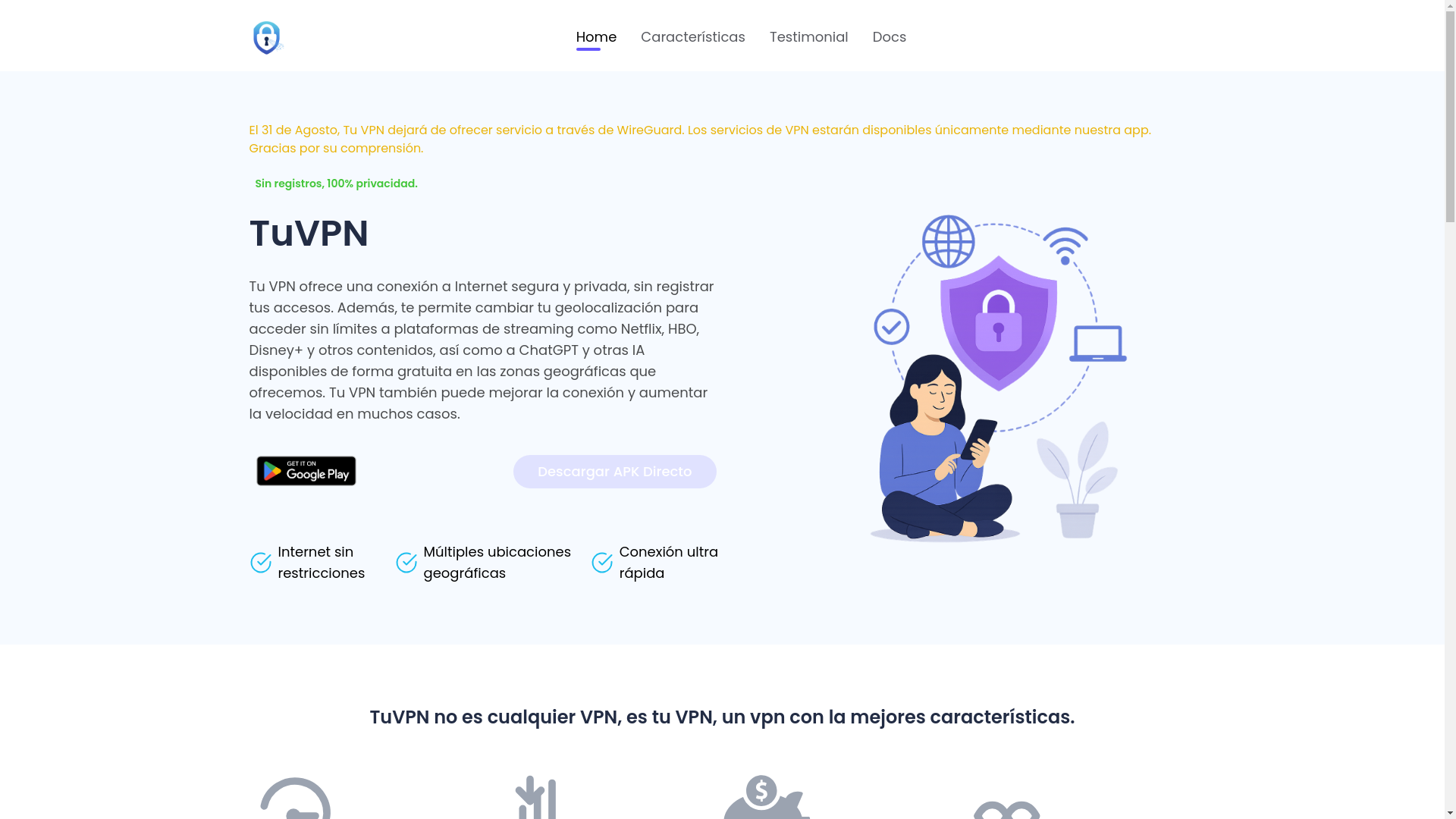 website screenshot of https://tuvpn-icu.pages.dev/