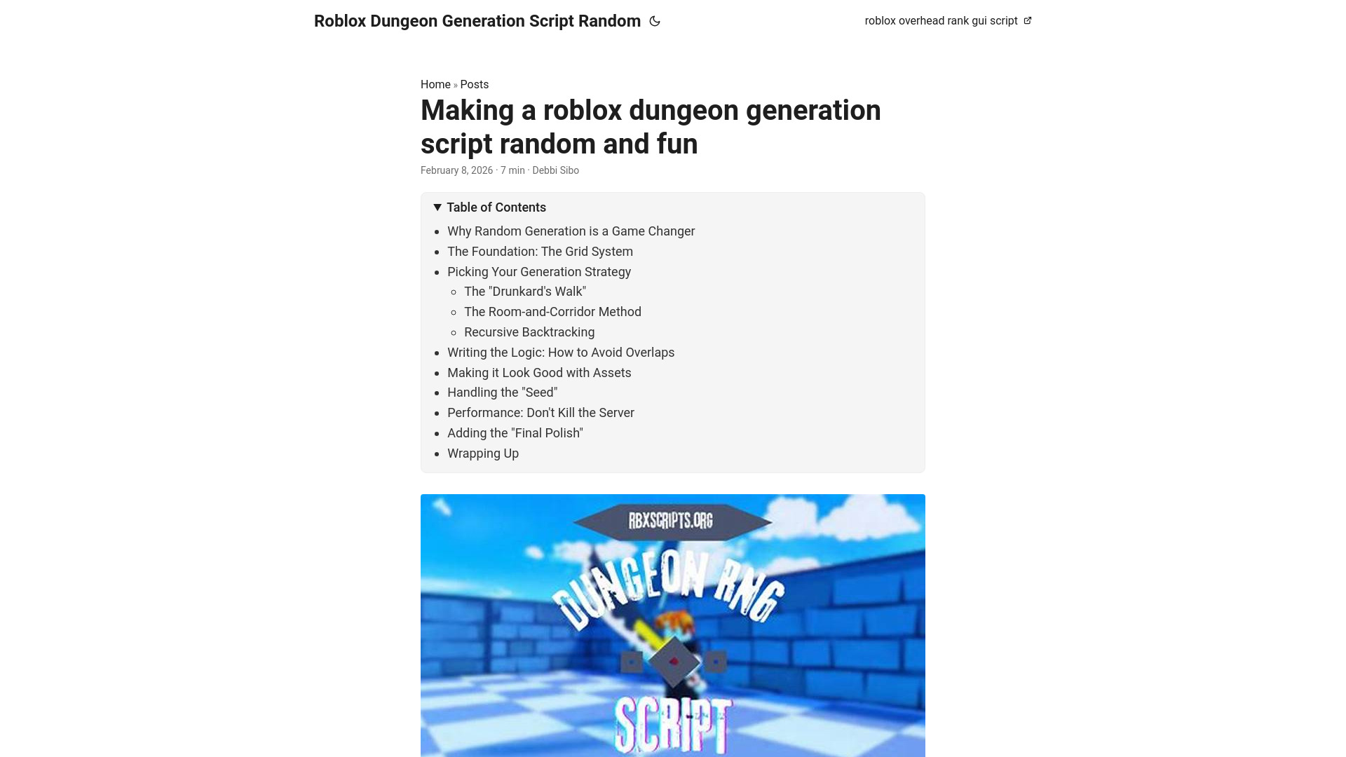 website screenshot of https://roblox-dungeon-generation-script-random.pages.dev/