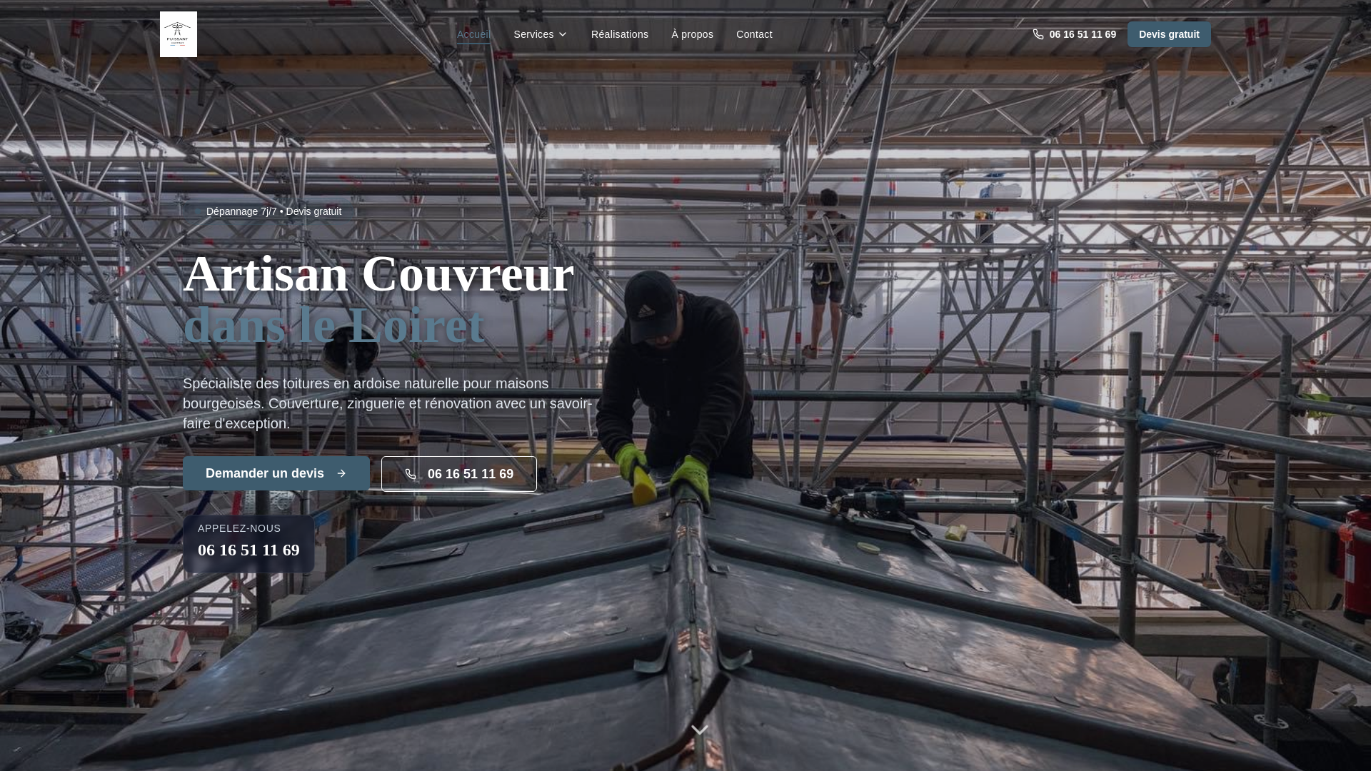 website screenshot of https://puissantcouverture.fr