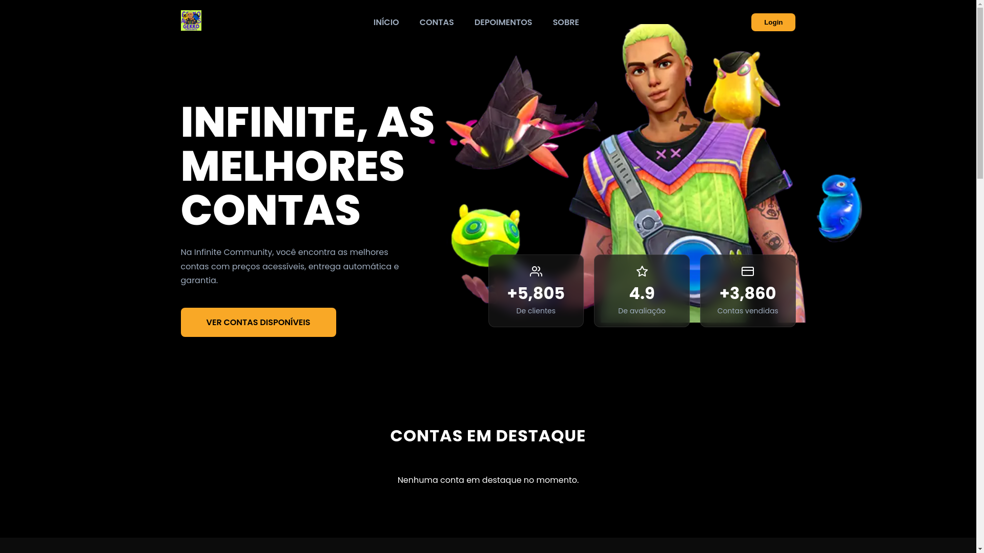 website screenshot of https://gekkoaccounts.shop/