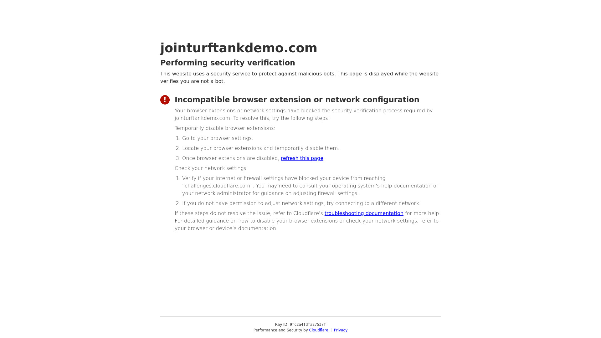 website screenshot of https://jointurftankdemo.com/