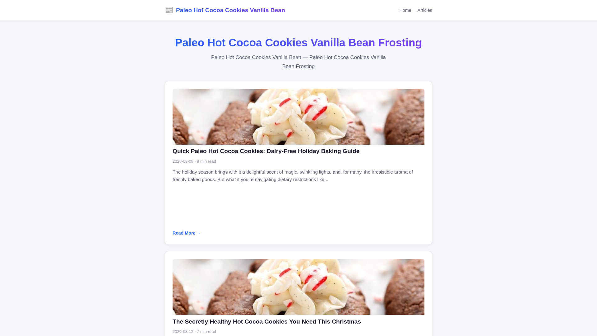 website screenshot of https://paleo-hot-cocoa-cookies-vanilla-bean-frosting.pages.dev/
