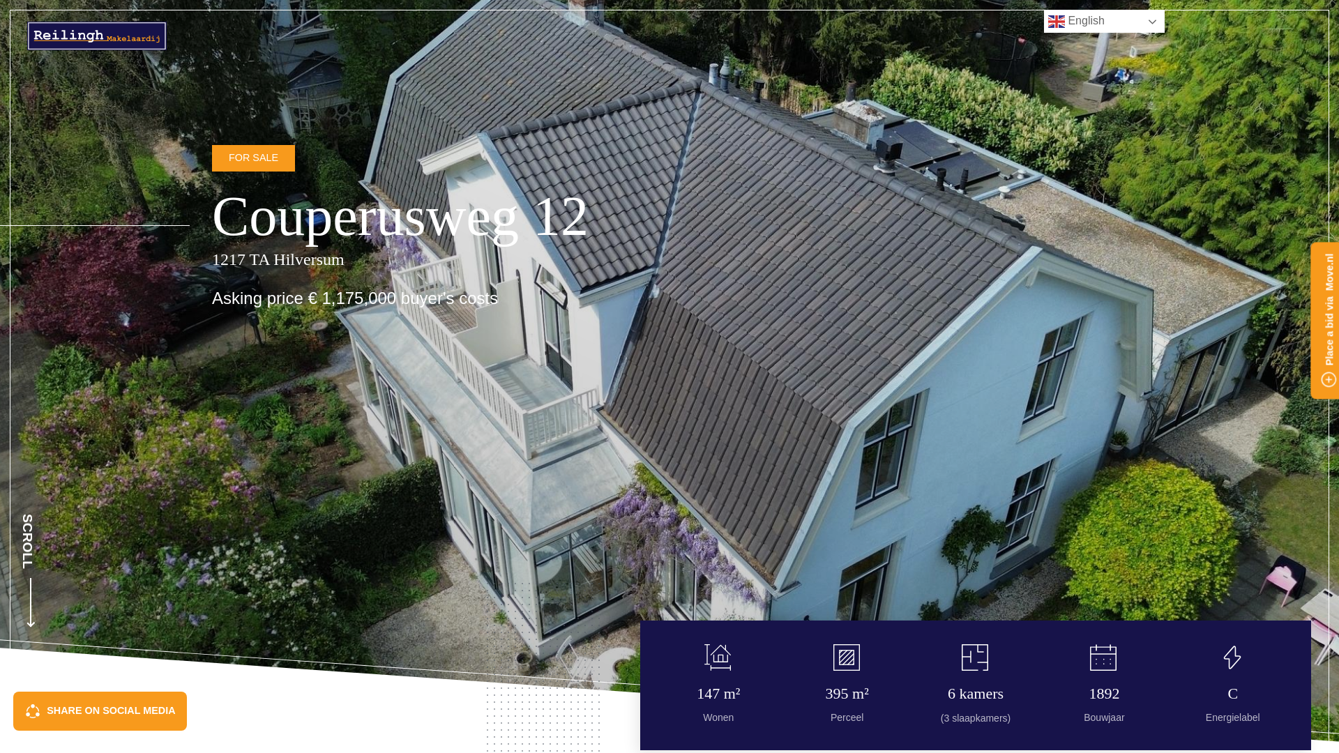 website screenshot of https://couperusweg12hilversum.nl/