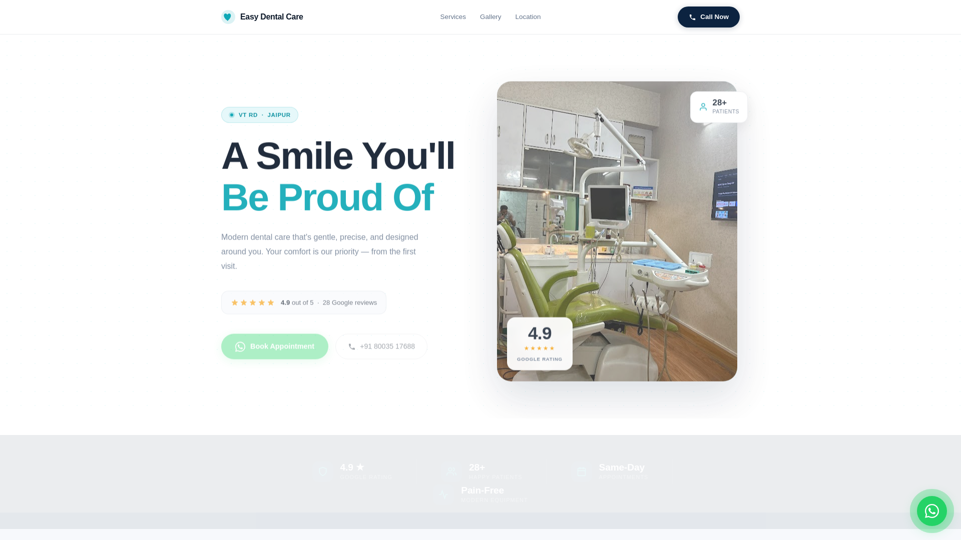 website screenshot of https://easy-dental-care-jaipur.pages.dev/