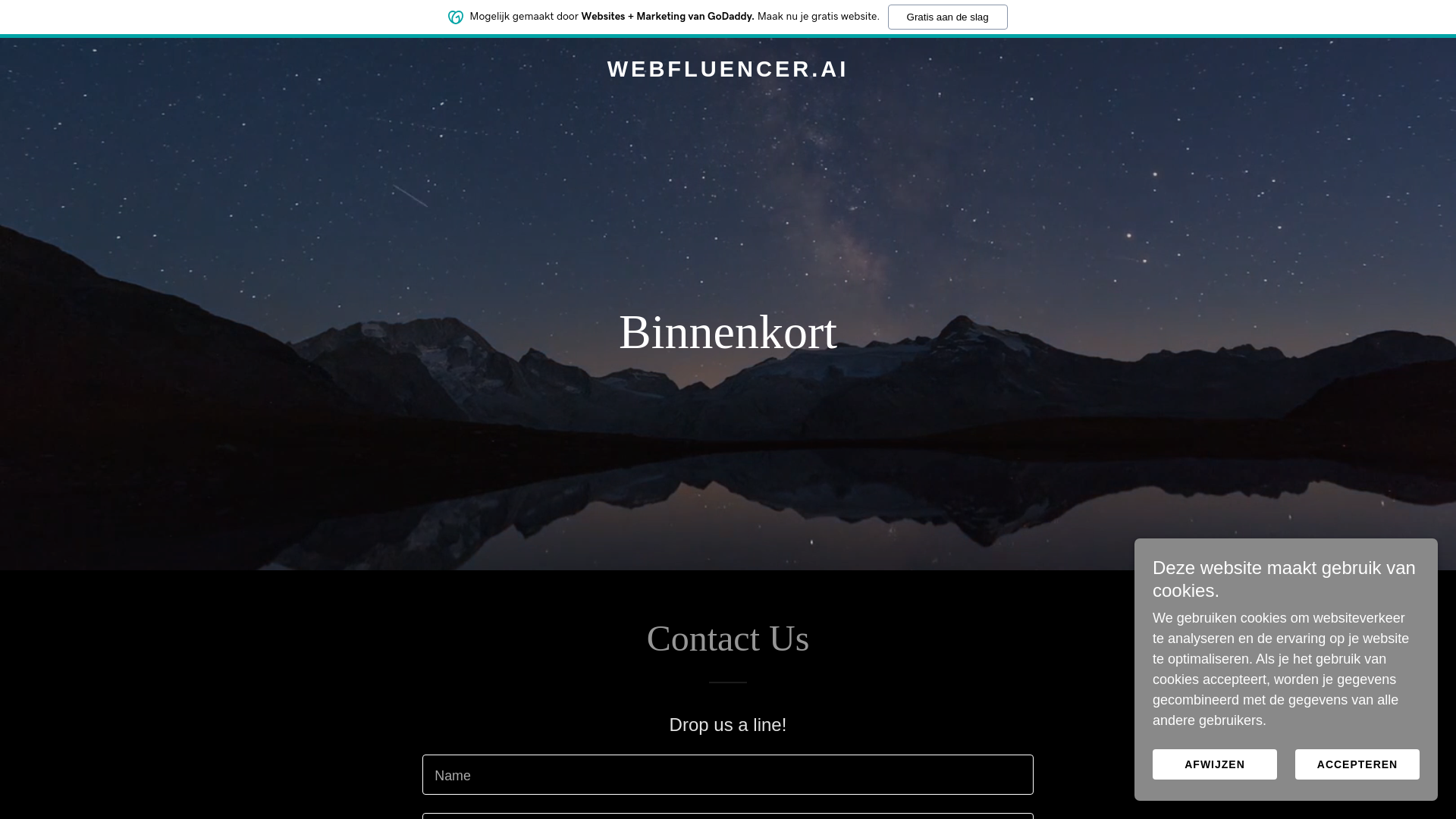 website screenshot of https://webfluencer.ai/