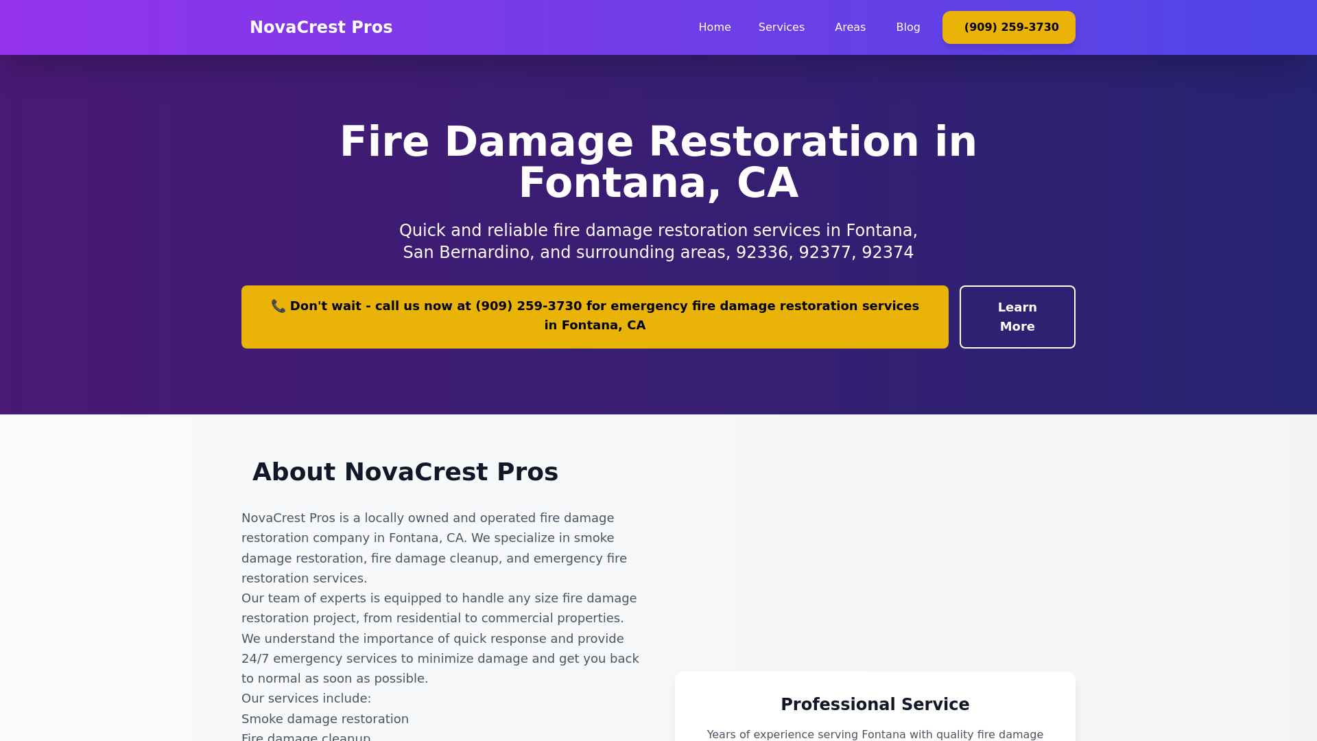 website screenshot of https://firedamagerestorationfontana.pages.dev/