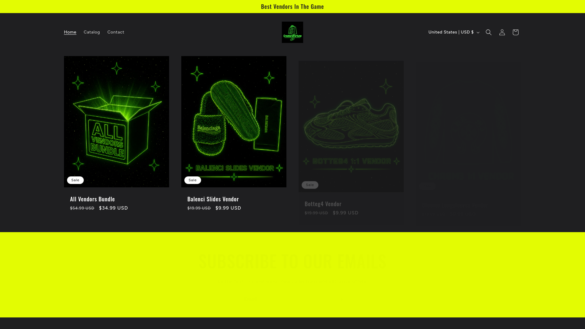 website screenshot of https://creatorsfortune.net/