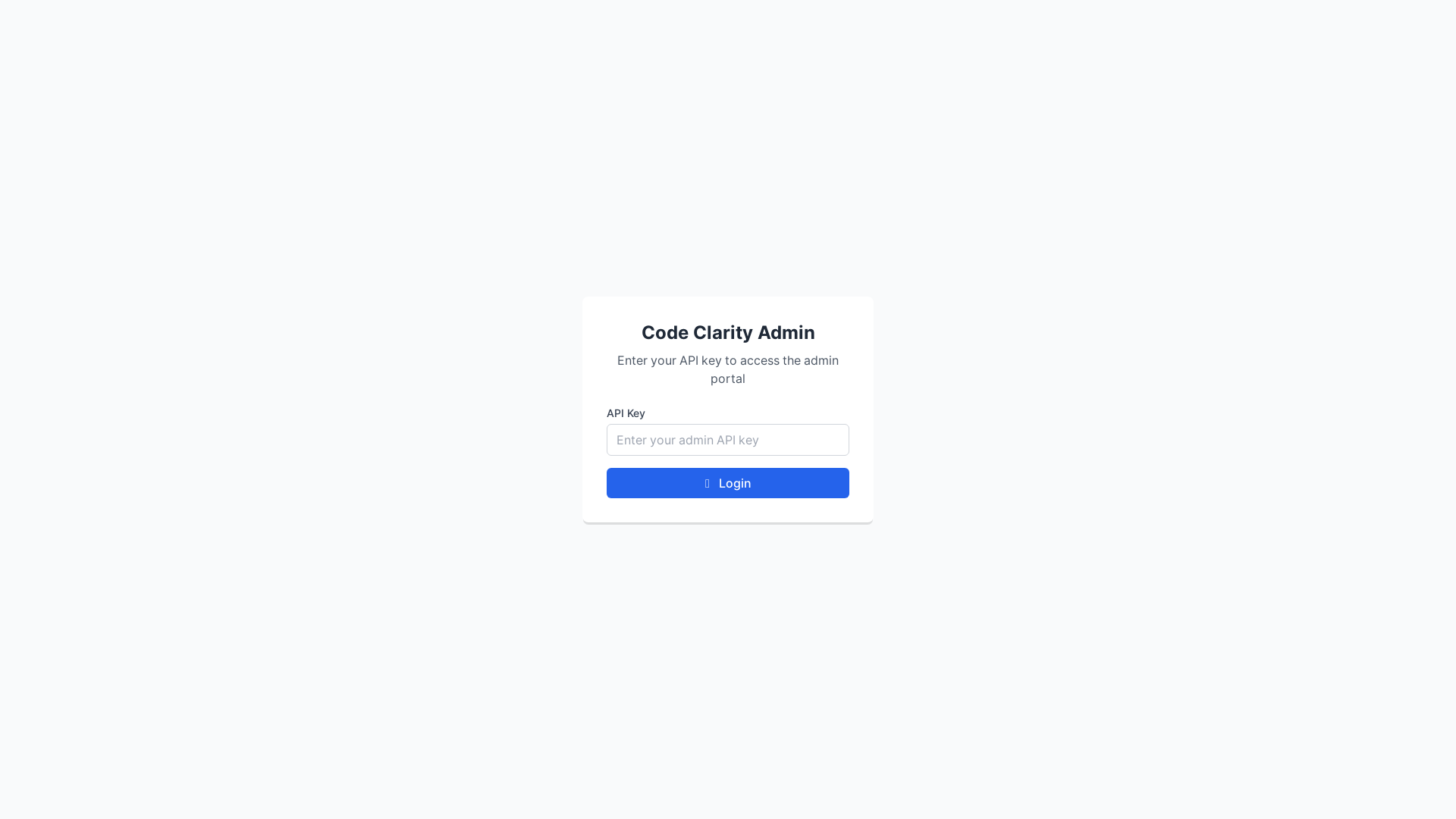 website screenshot of https://code-clarity-admin.pages.dev/