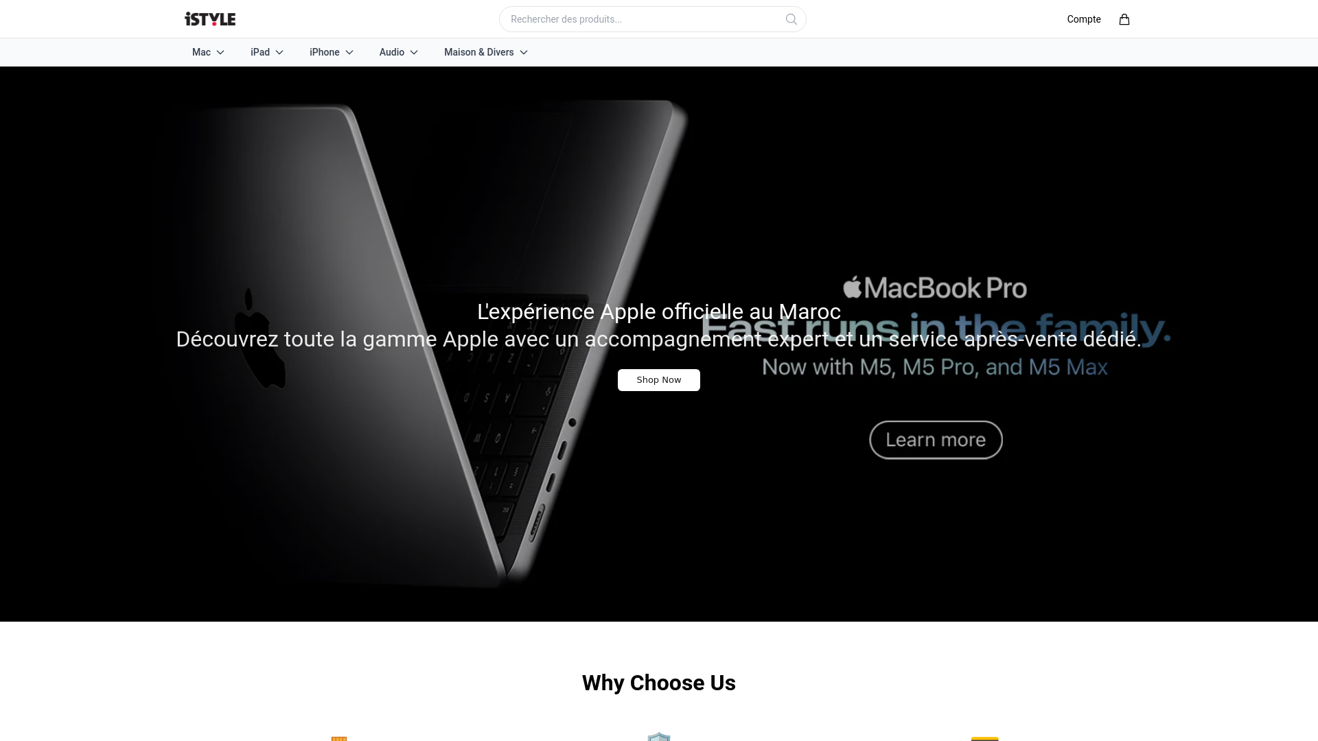 website screenshot of https://istyleshop.shop