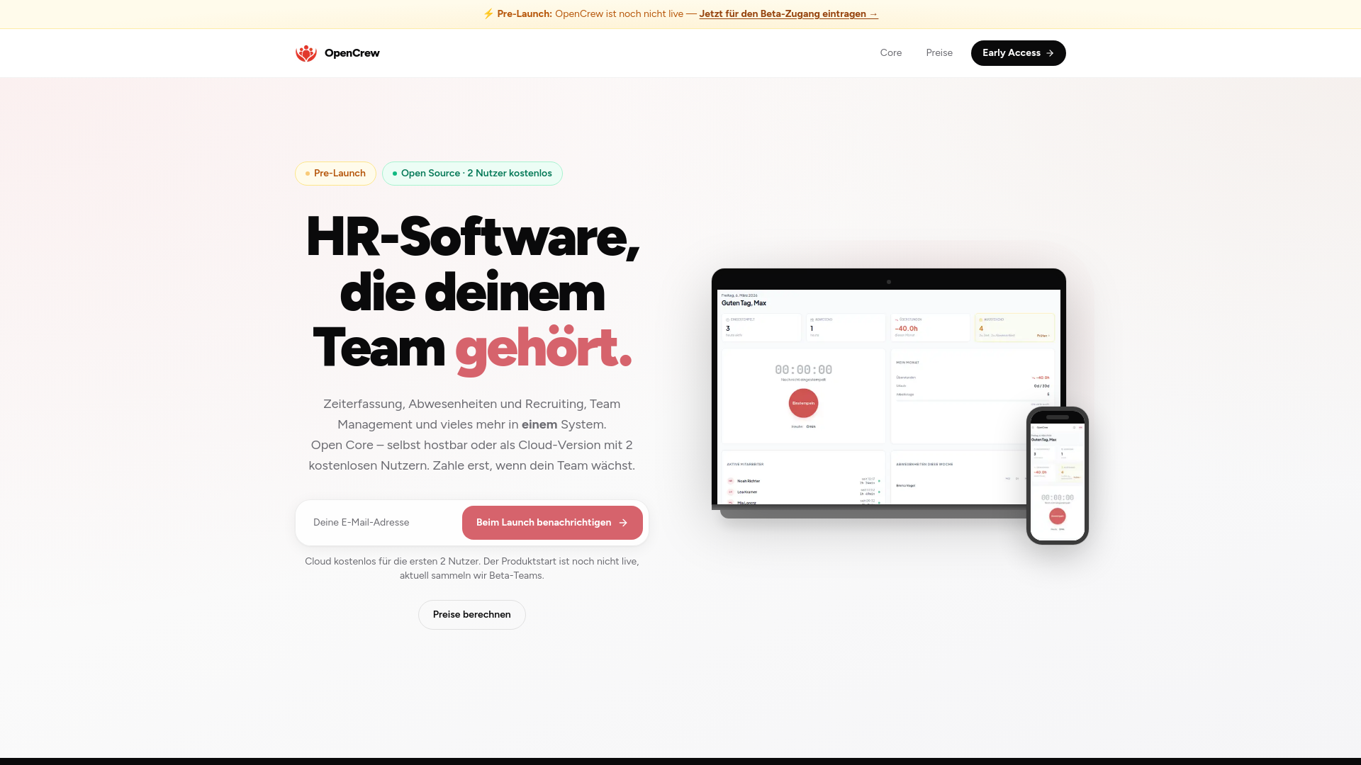 website screenshot of https://opencrew.work/