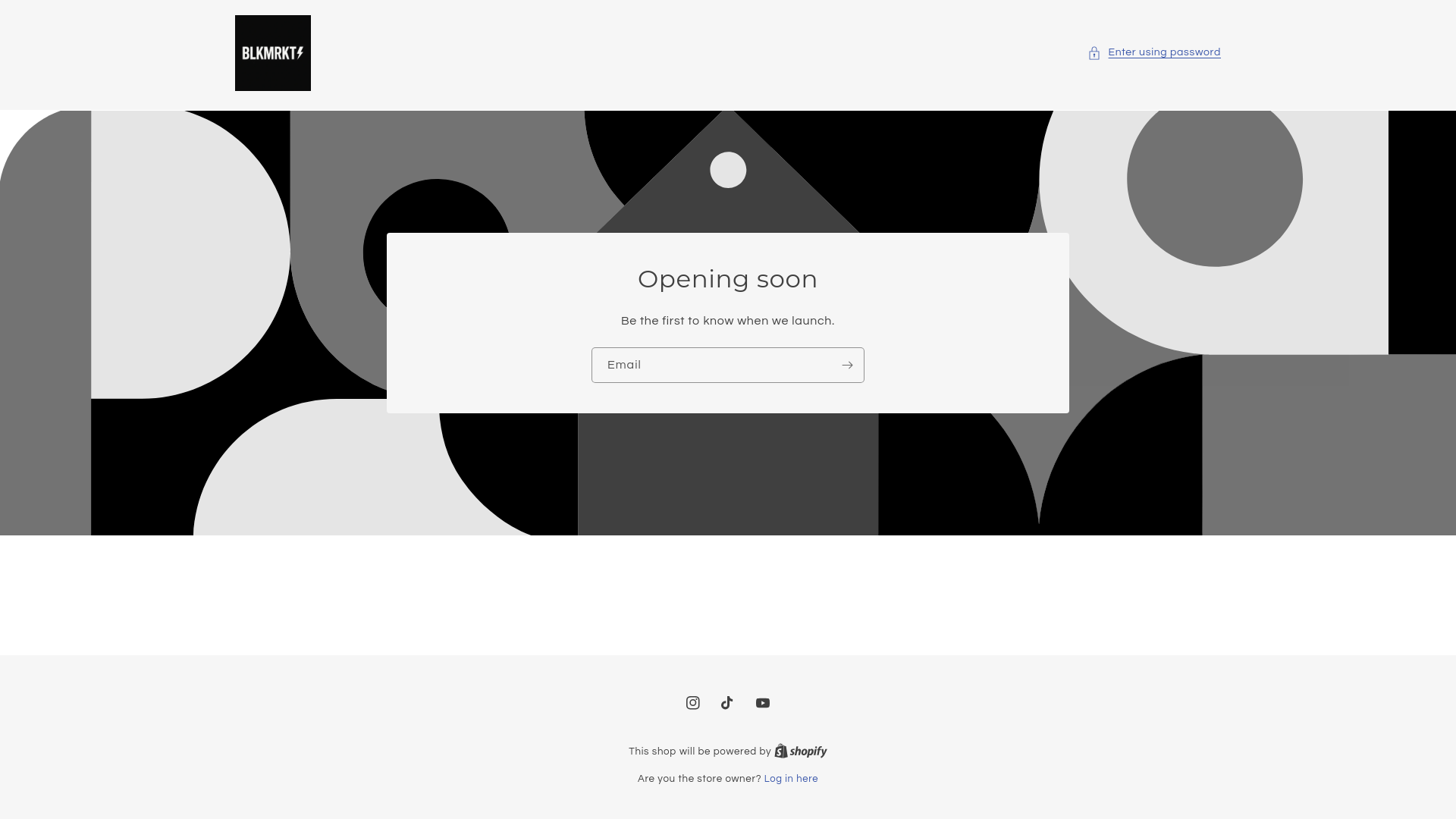 website screenshot of https://blkmkrt.com/