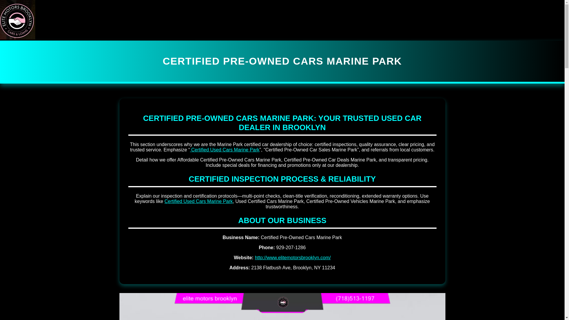 website screenshot of https://certifiedpreownedcarsmarinepark.pages.dev/