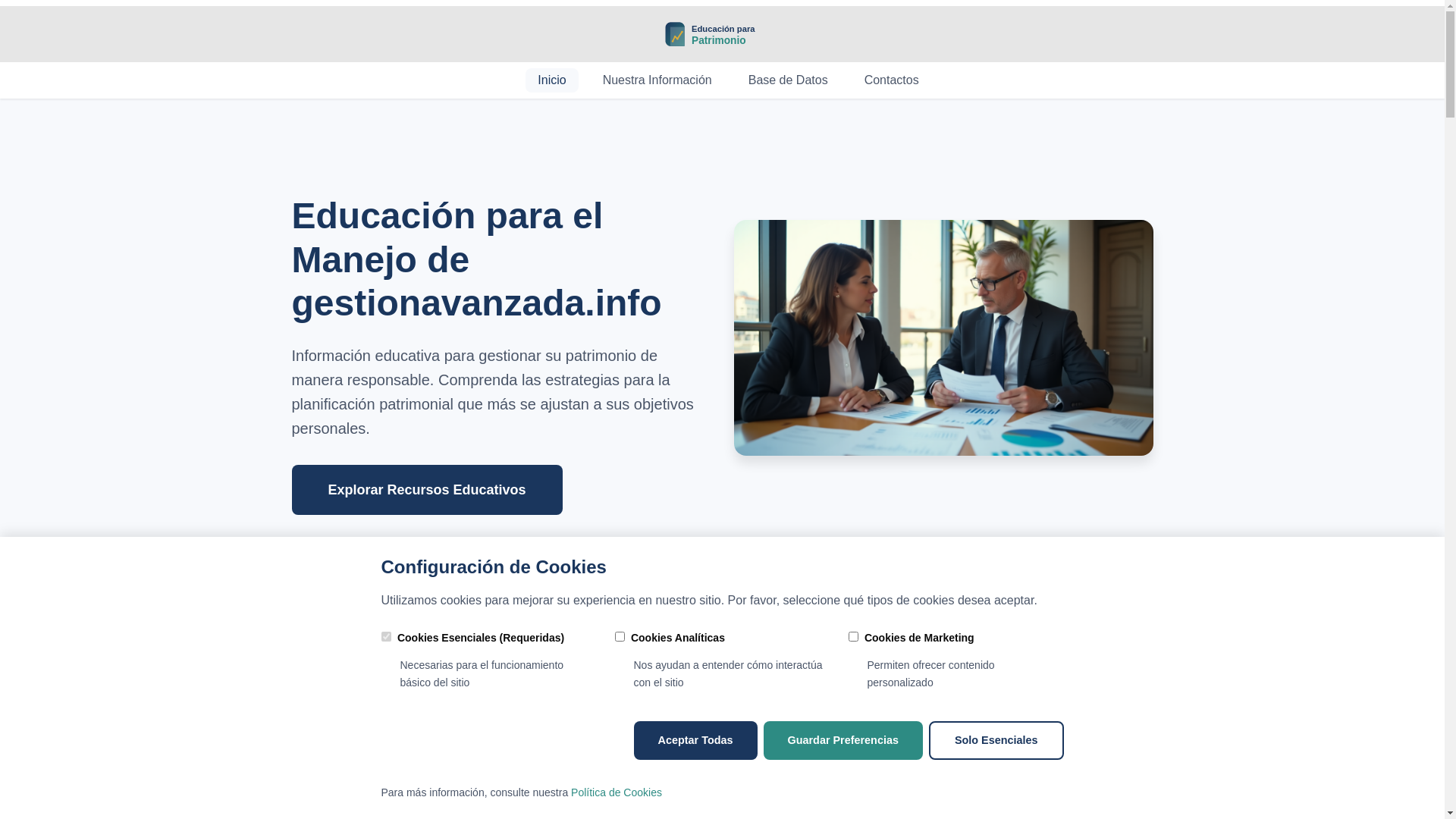 website screenshot of https://gestionavanzada.info/