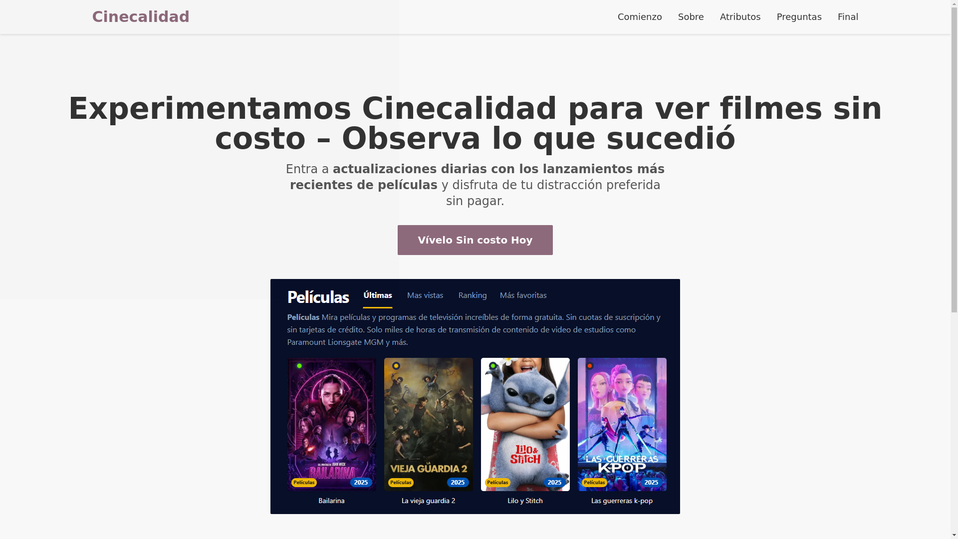 website screenshot of https://cinecalidad-2j3b.pages.dev/