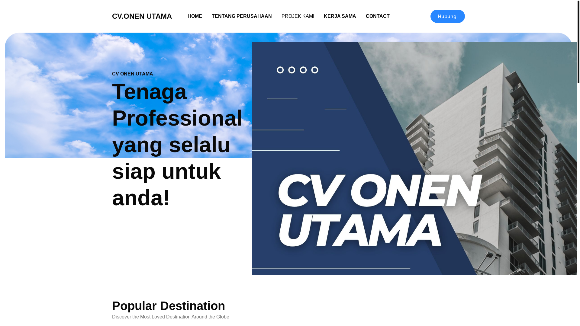 website screenshot of https://cvonenutama.com/