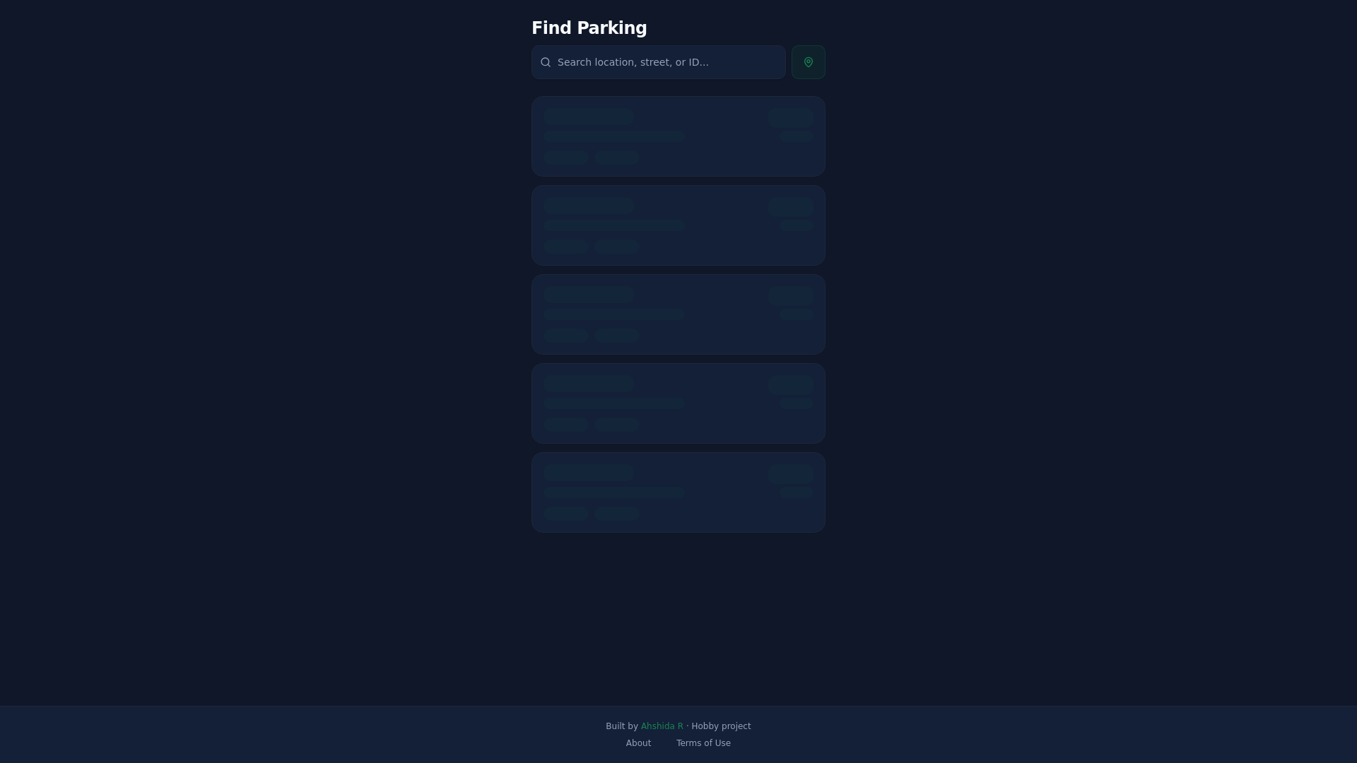 website screenshot of https://hbd-carpark-live.app/