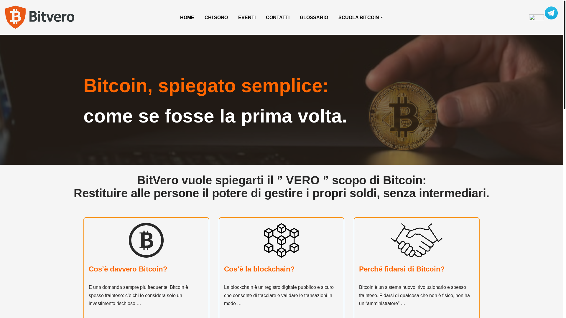 website screenshot of https://bitvero.it/