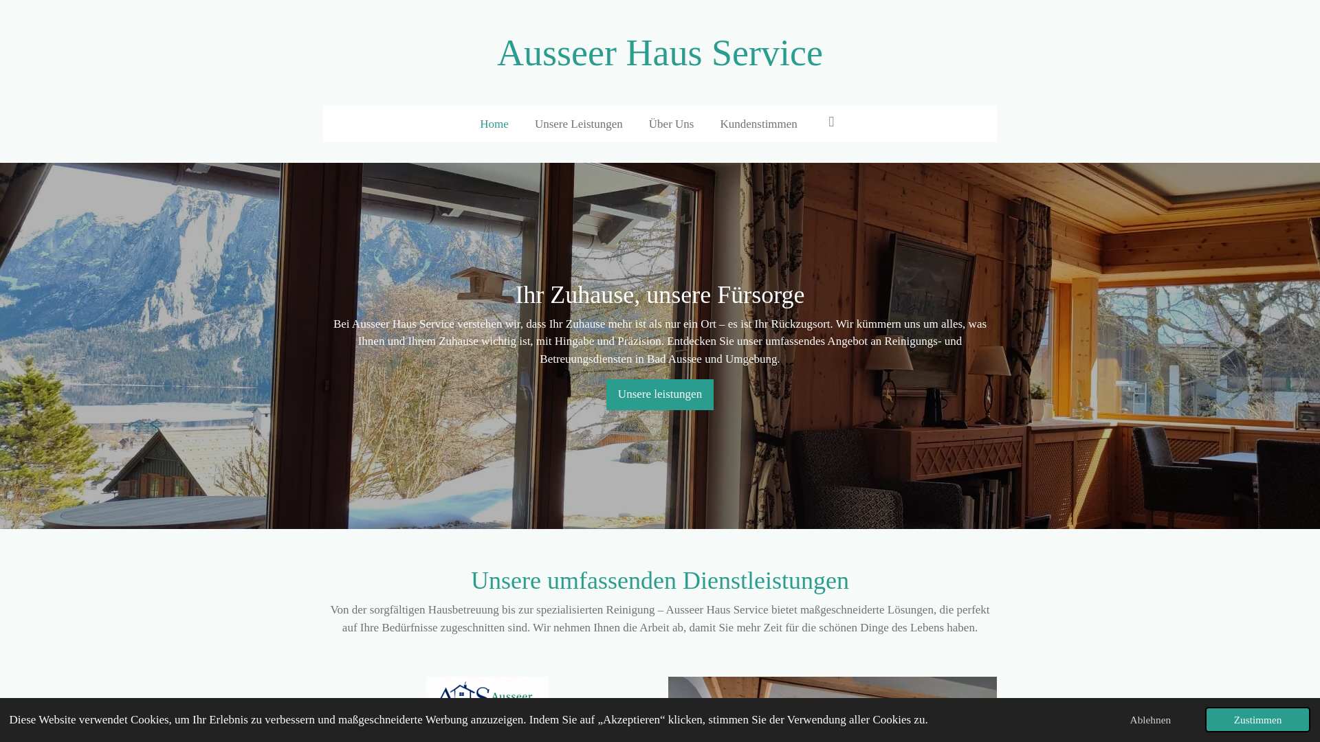 website screenshot of https://ausseerhausservice.at/