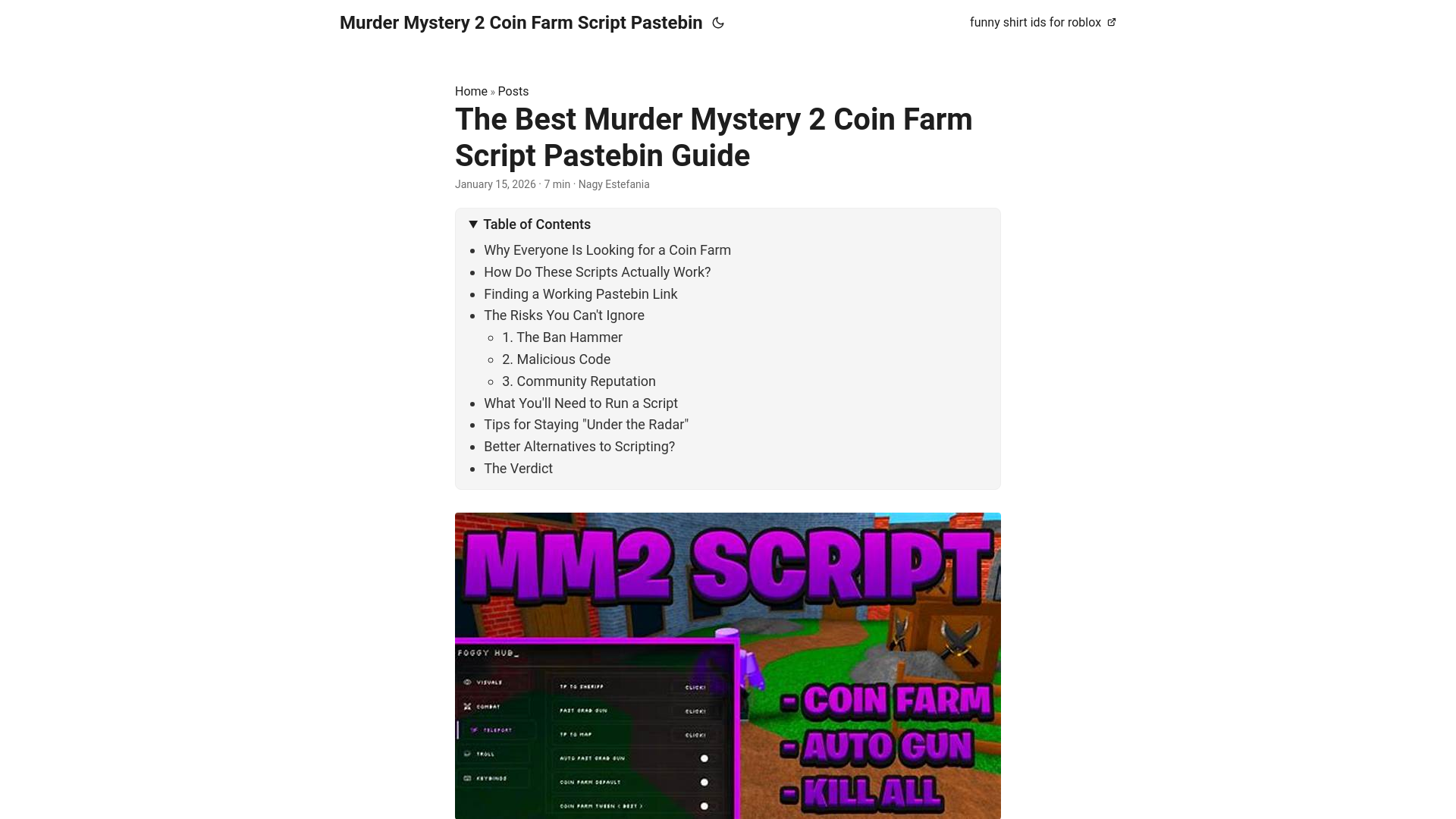 website screenshot of https://murdermystery2coinfarmscriptpastebin.pages.dev/