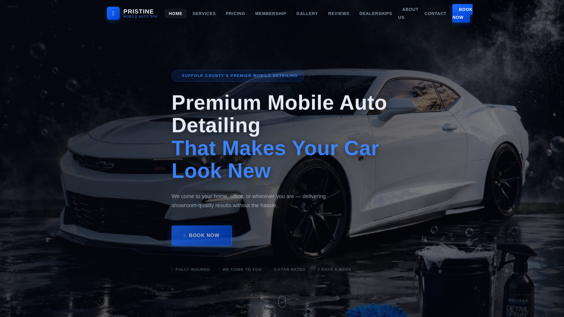 website screenshot of https://pristinemobileautospanylive.pages.dev/