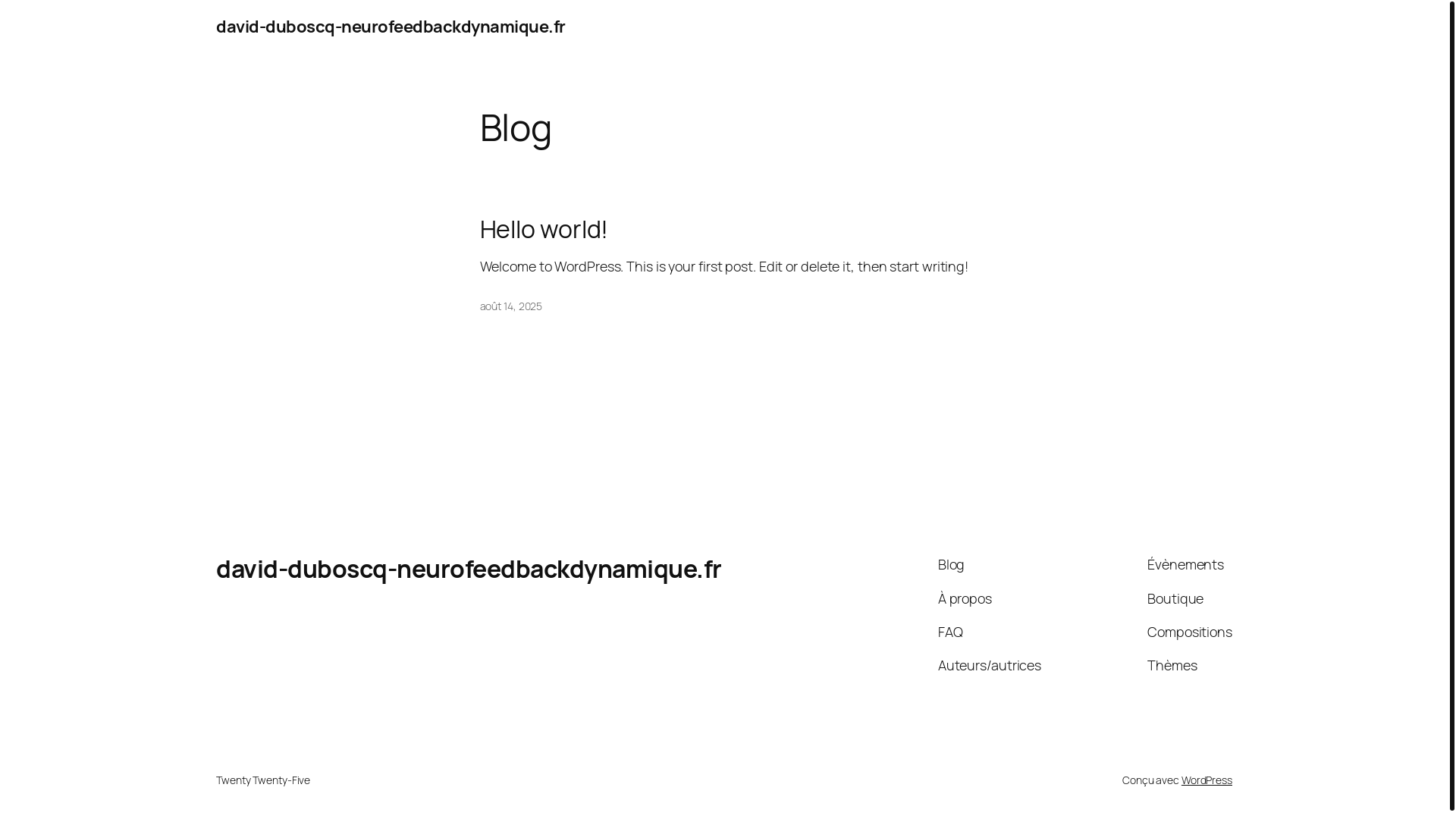 website screenshot of https://david-duboscq-neurofeedbackdynamique.fr/
