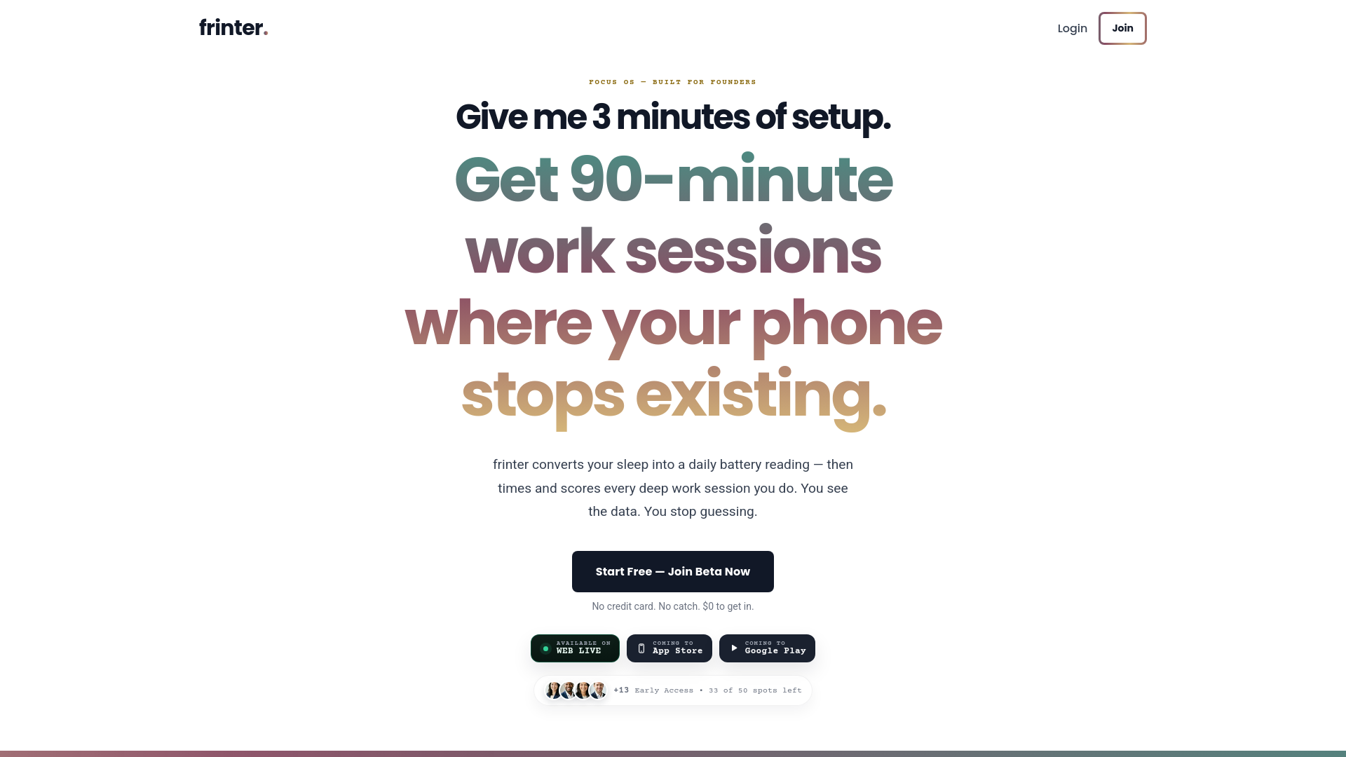 website screenshot of https://frinter-client.pages.dev/