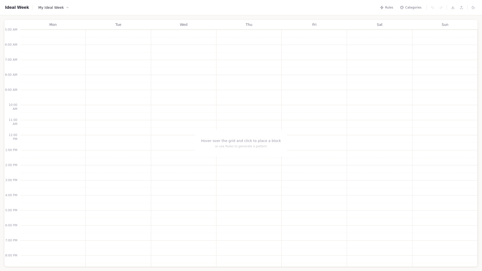 website screenshot of https://ideal-week-designer.pages.dev/