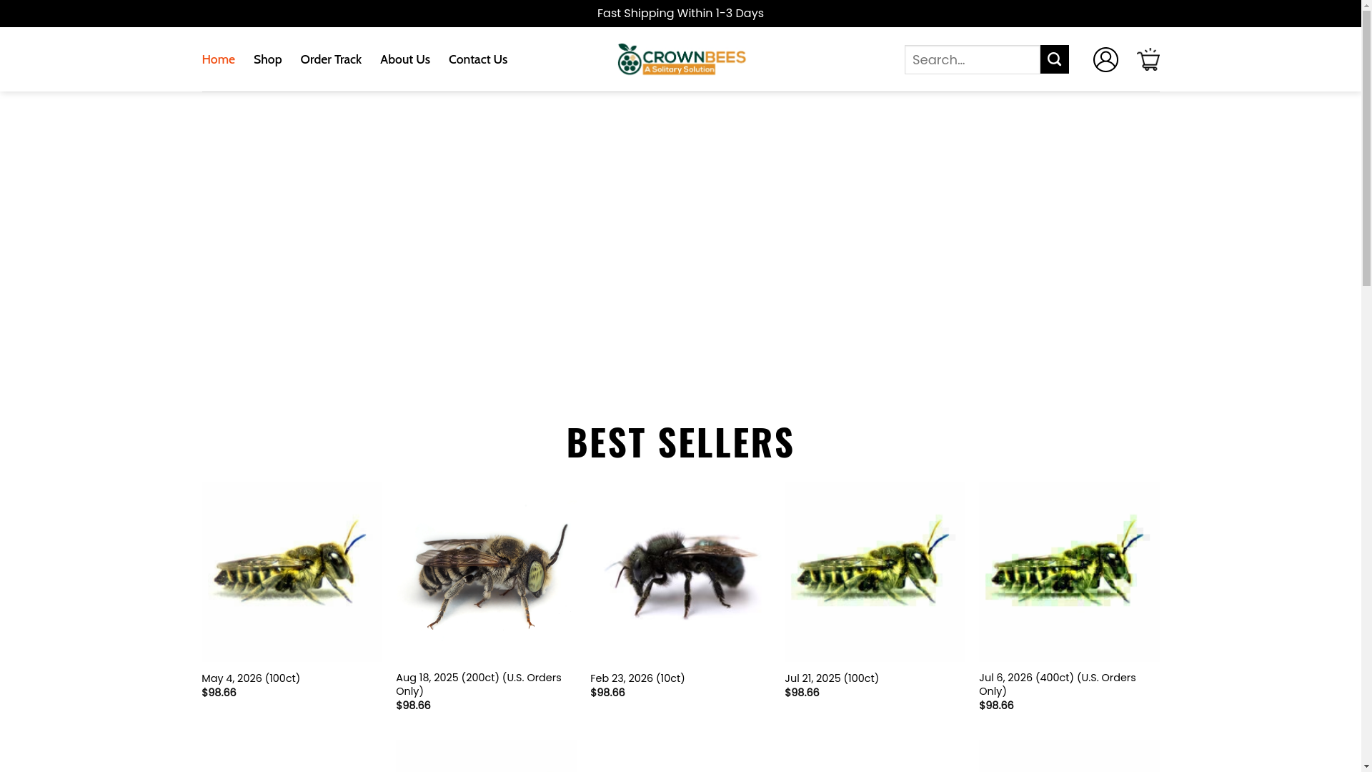 website screenshot of https://supercrownbees.shop/