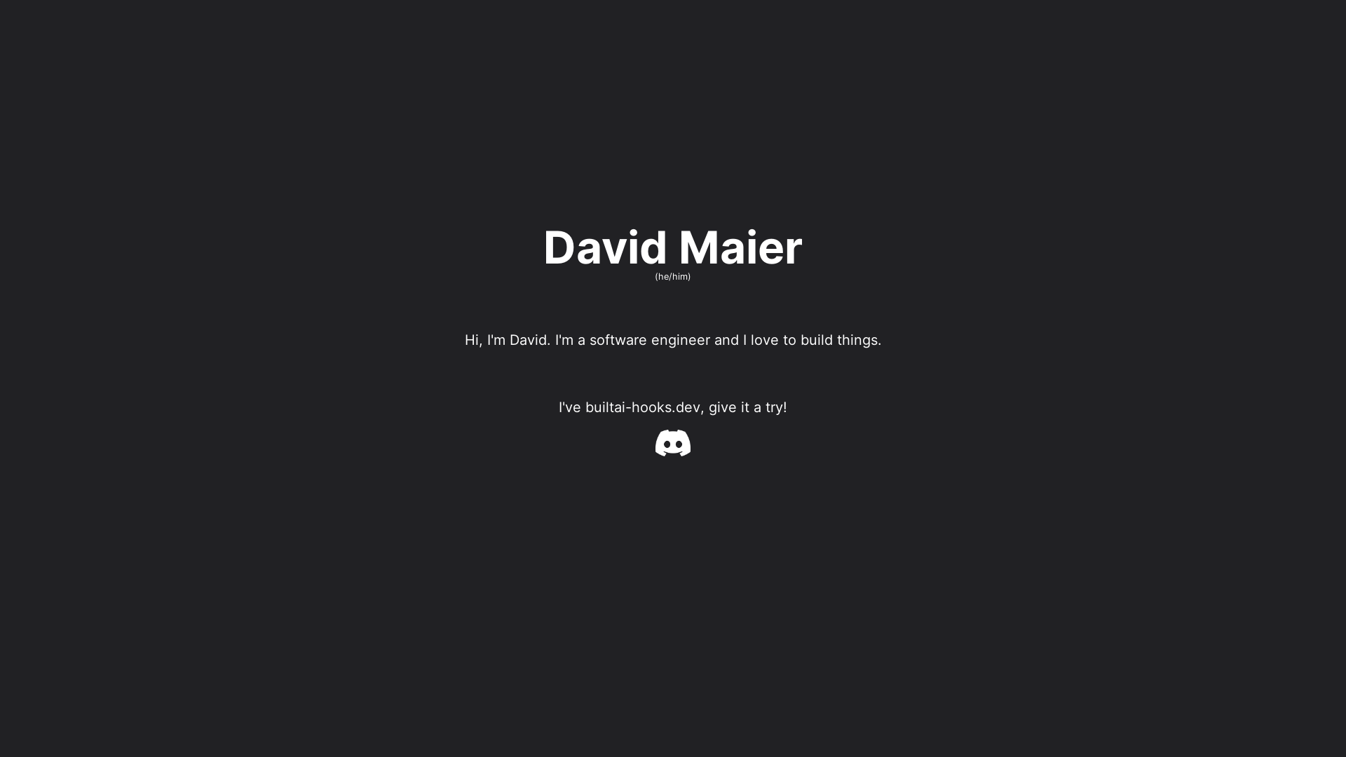 website screenshot of https://davidmaierat.pages.dev/