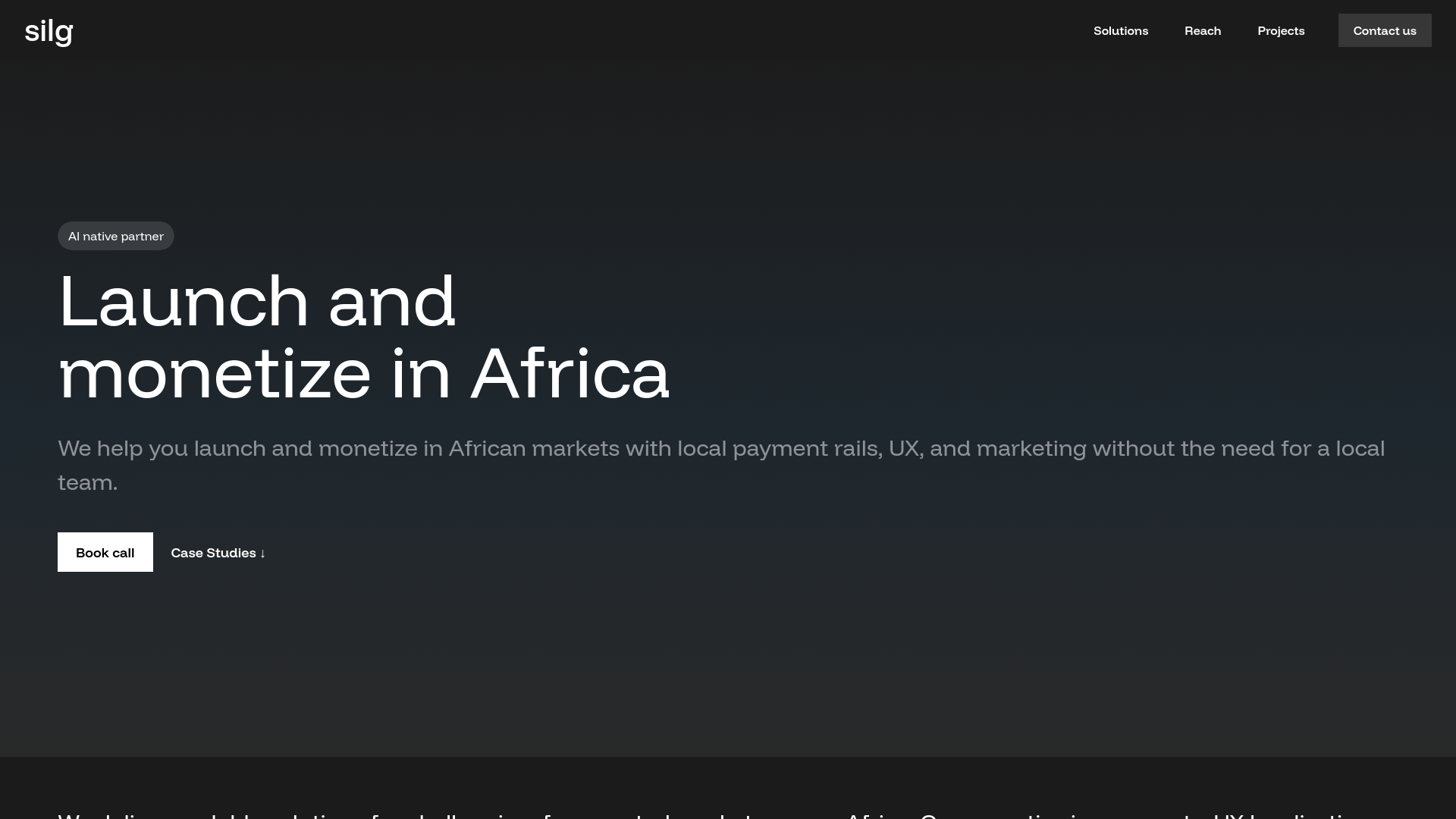 website screenshot of https://silg-africa-nuxt.pages.dev/