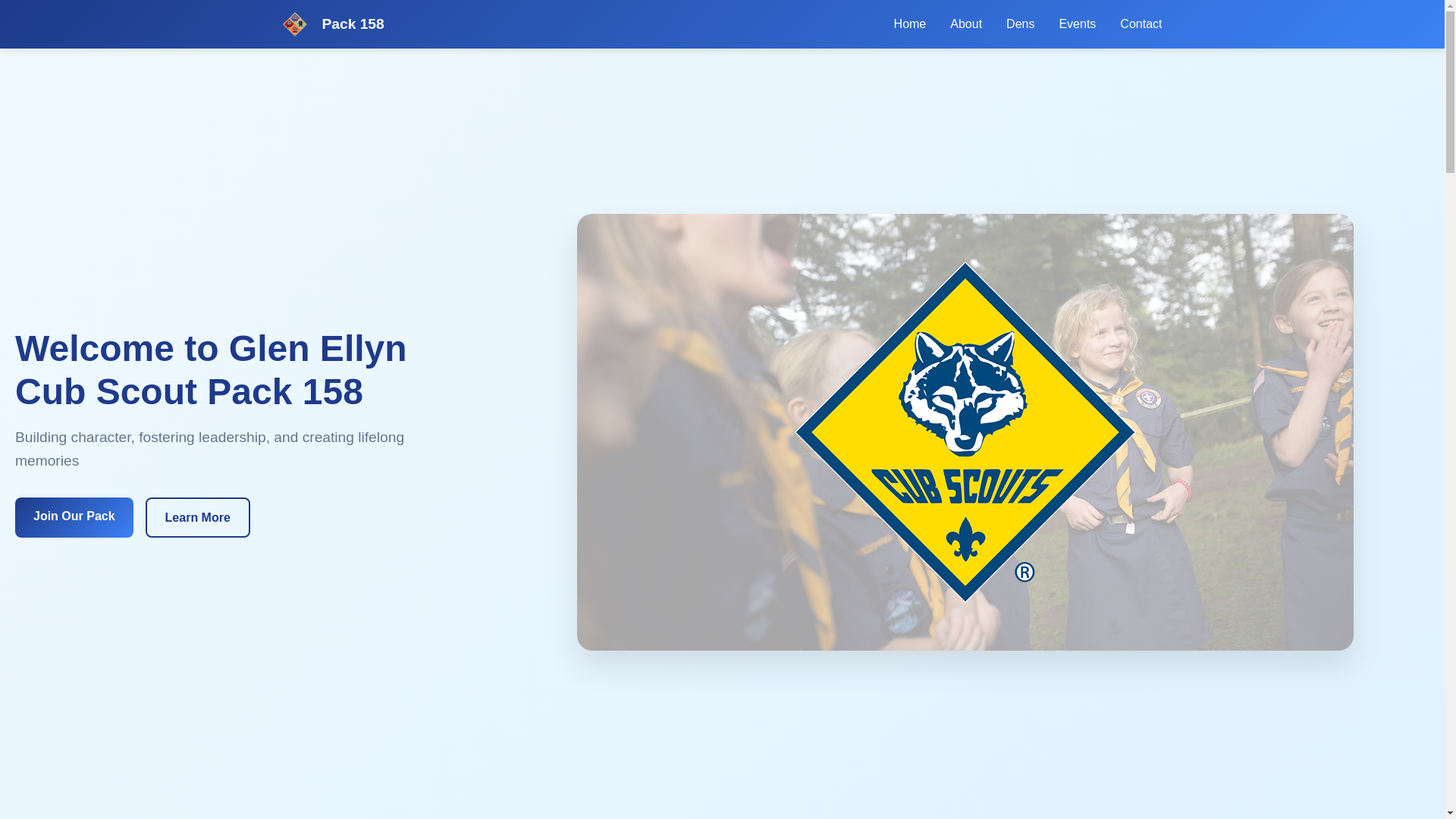 website screenshot of https://gepack158.org/