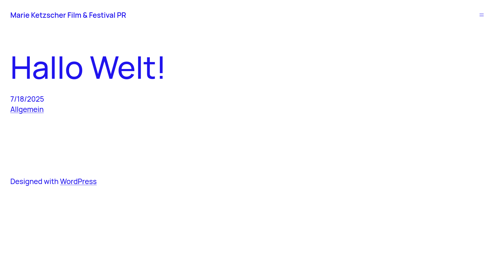 website screenshot of https://marieketzscher.com/