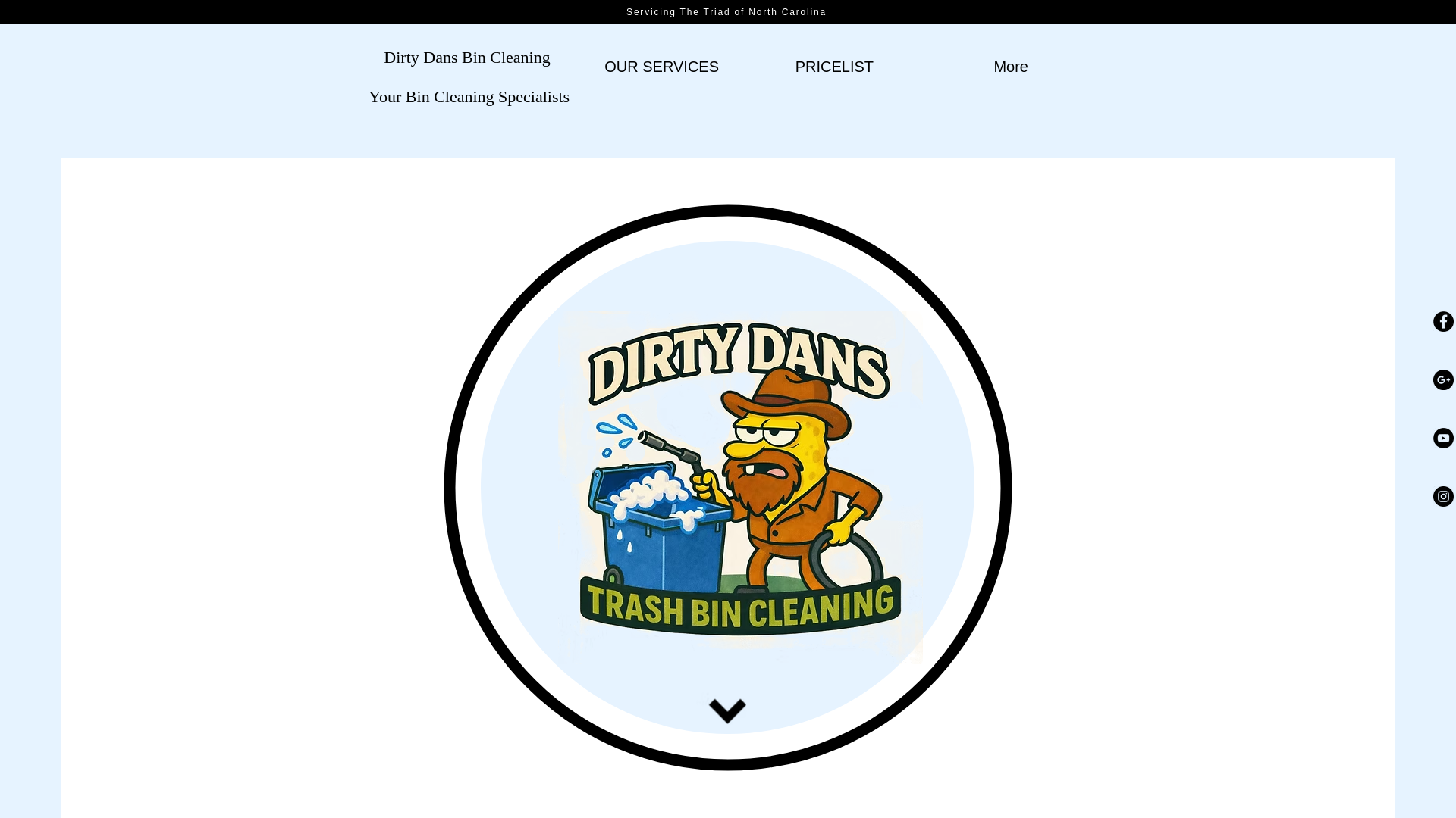 website screenshot of https://dirtydanstrashbins.com