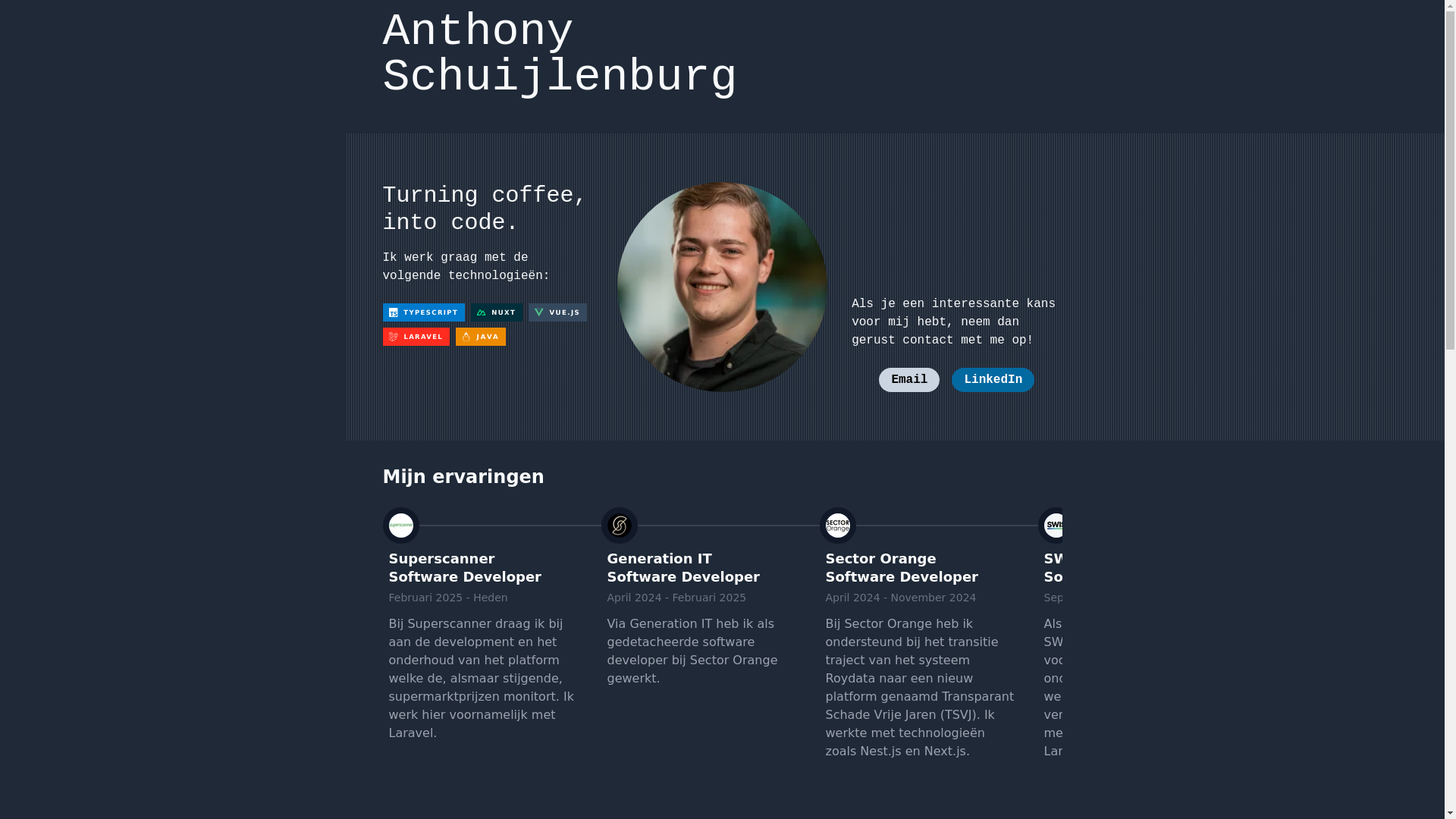 website screenshot of https://anthonyschuijlenburg.pages.dev/